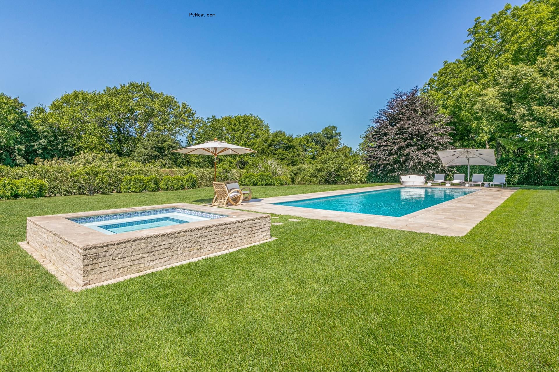 Alec Baldwin's Hamptons home's pool