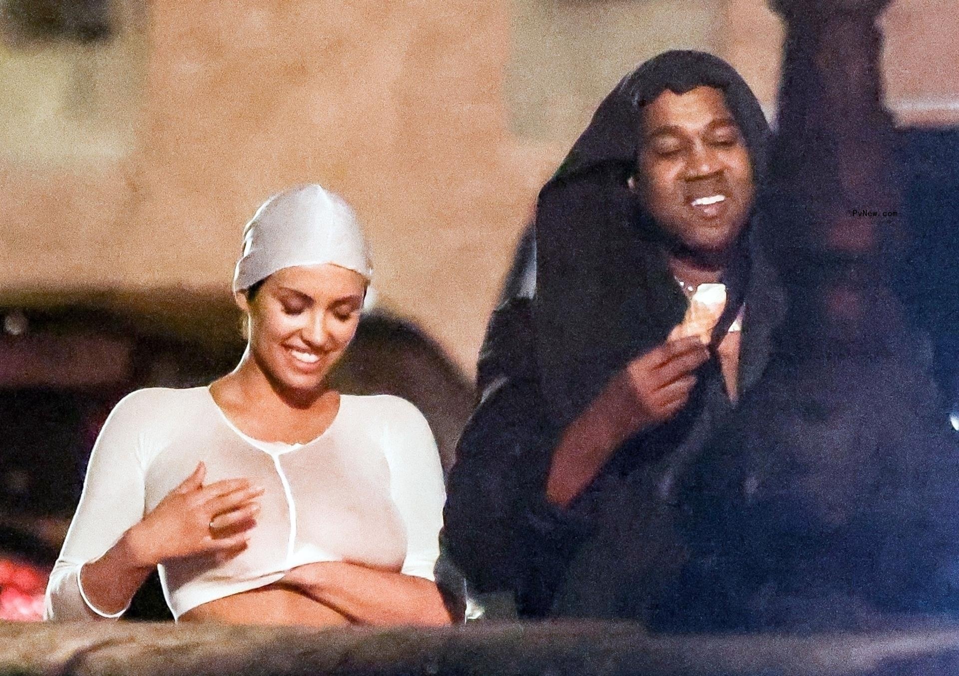 Kanye West and Bianca Censori in italy. 