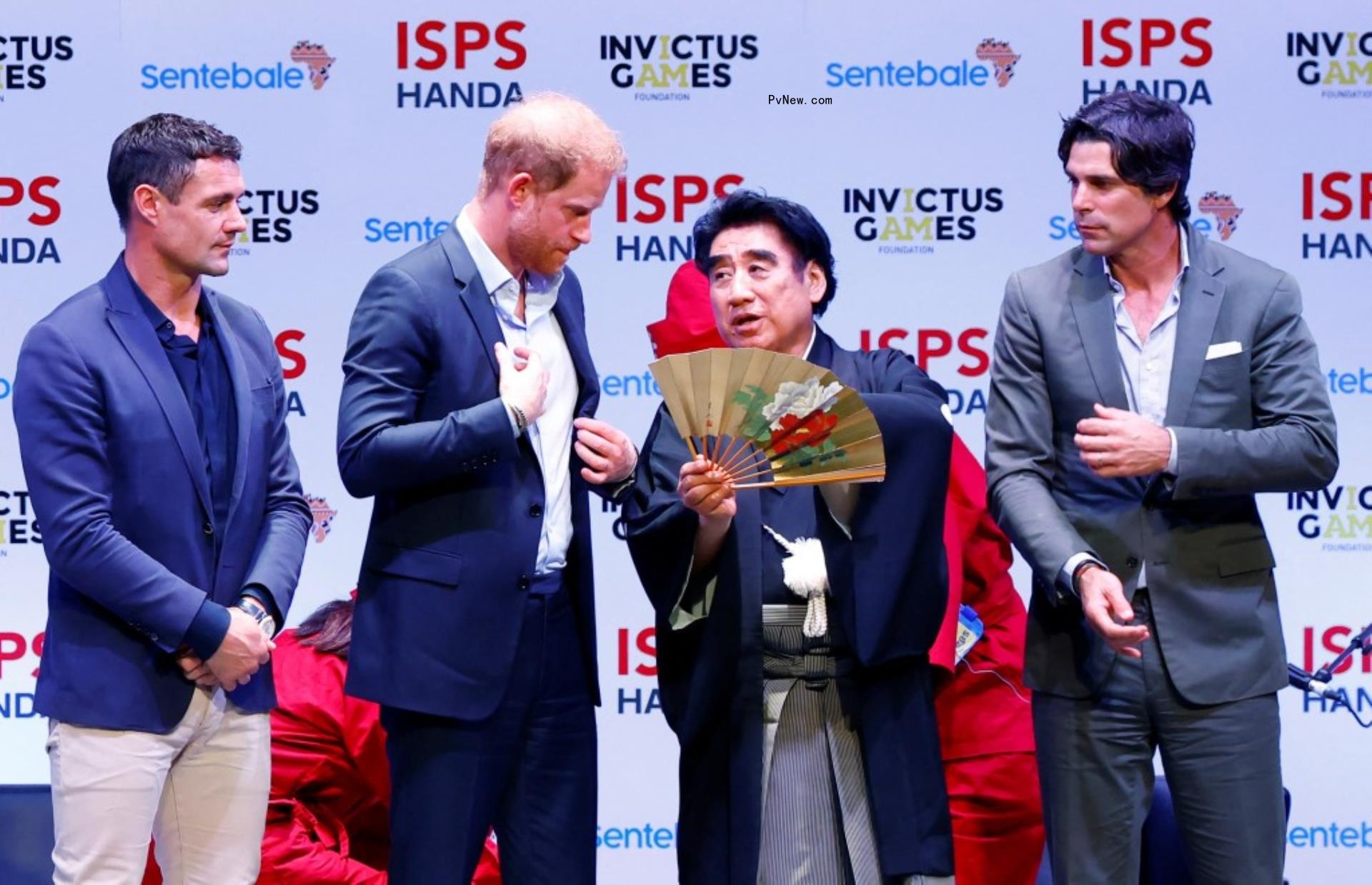 Prince Harry, Dan Carter, Nacho Figueras and Haruhisa Handa