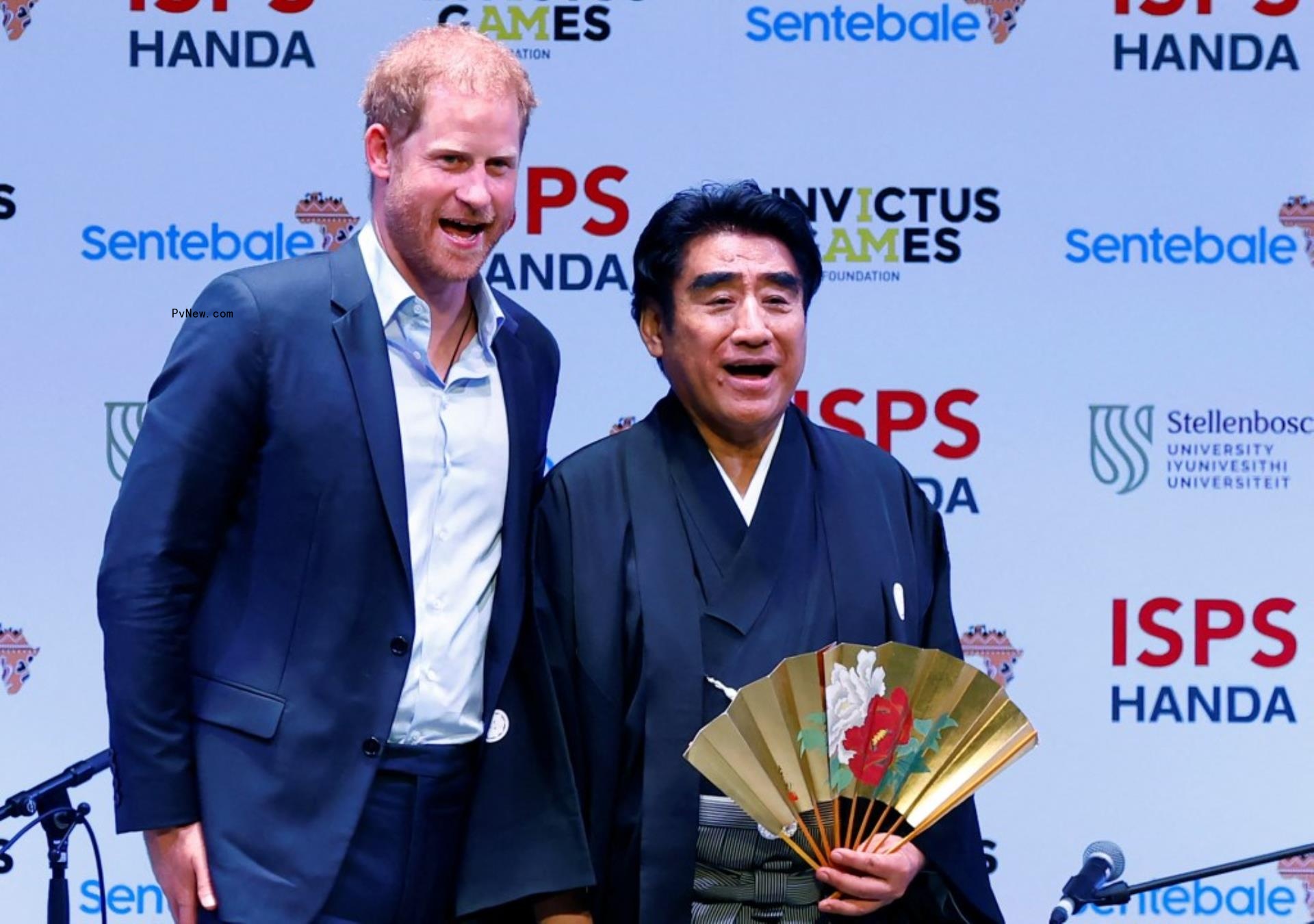 Prince Harry and Haruhisa Handa