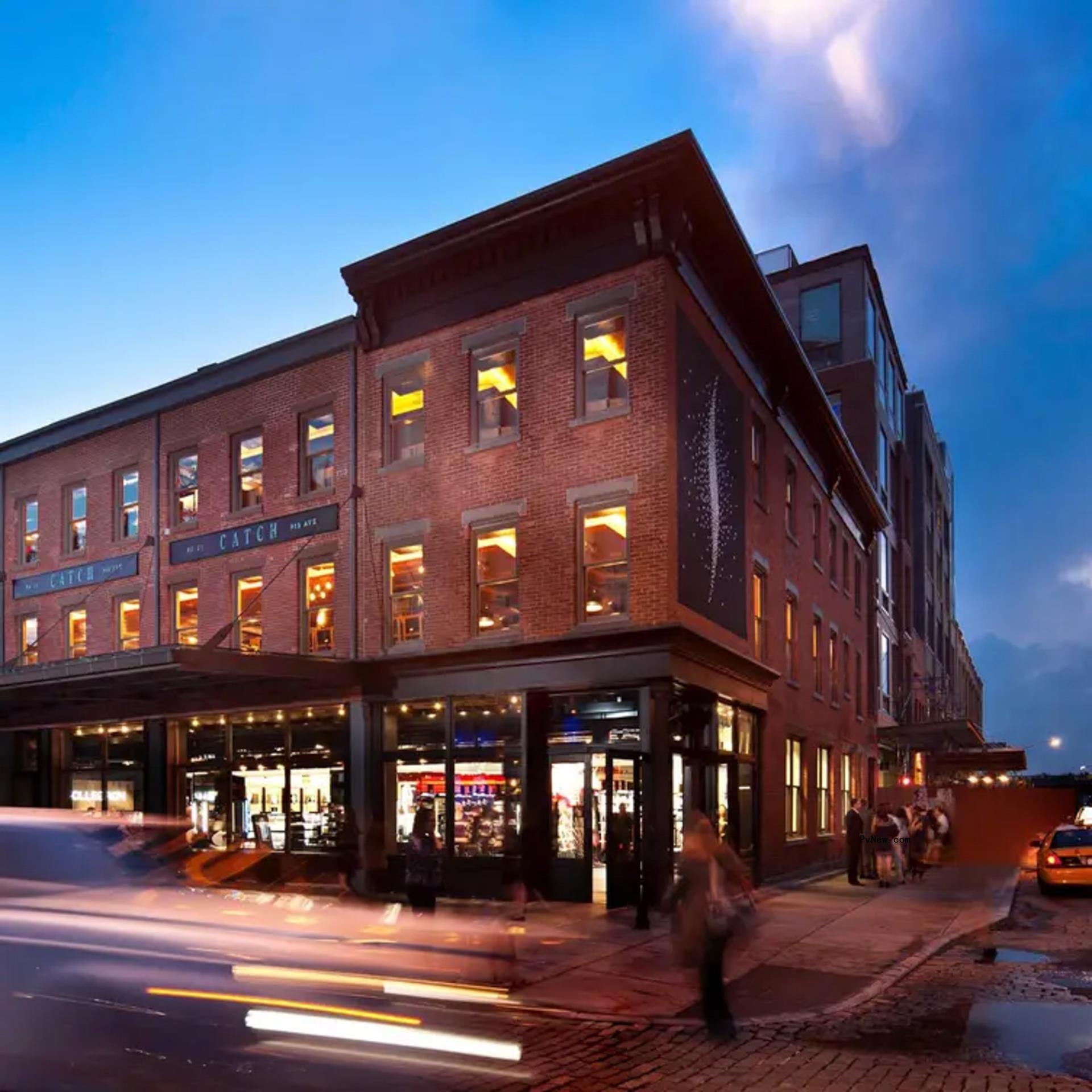 An exterior shot of Catch.