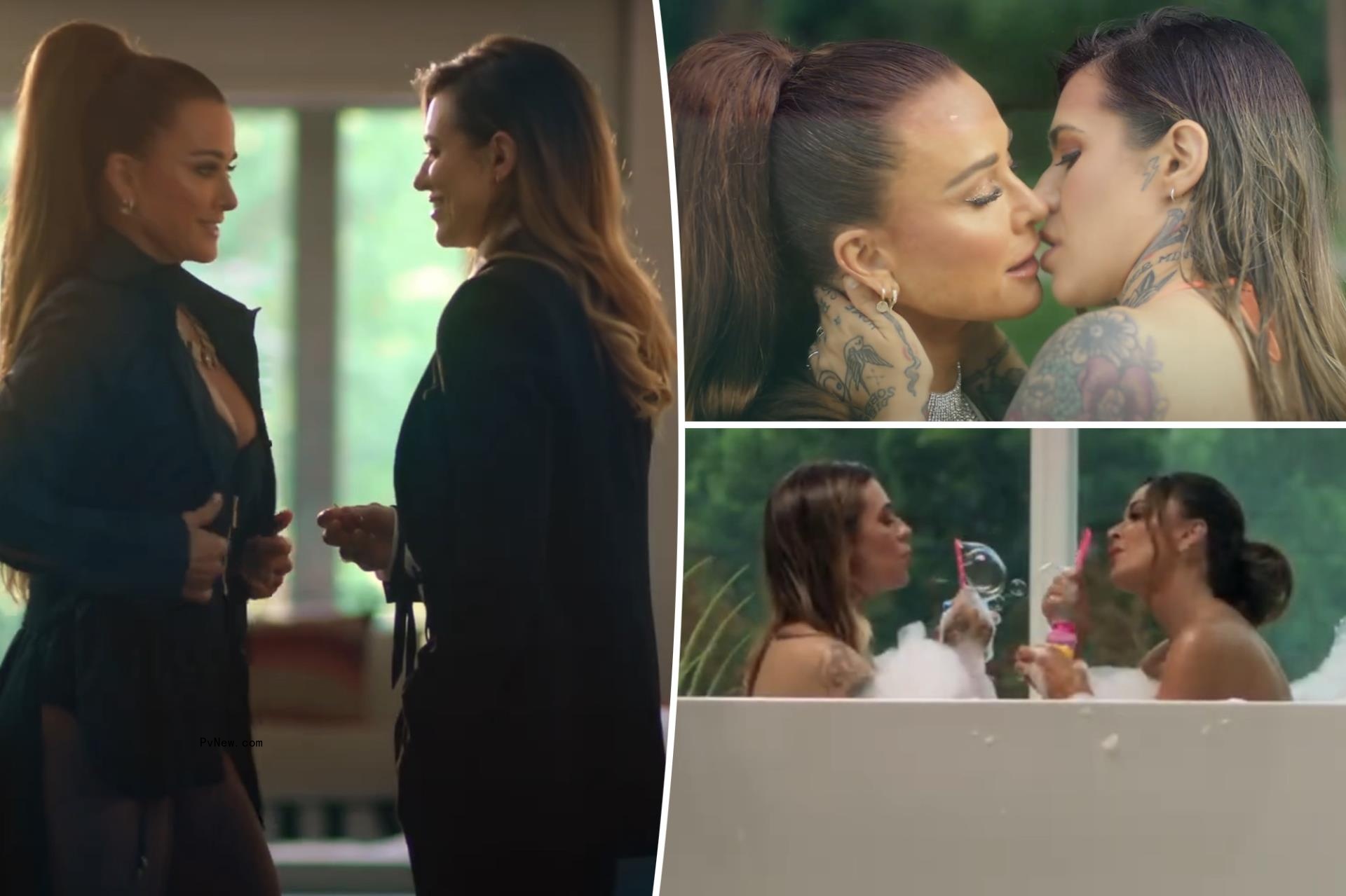 Lingerie-clad Kyle Richards, Morgan Wade get hot and heavy in ‘Fall in Love With Me’ music video