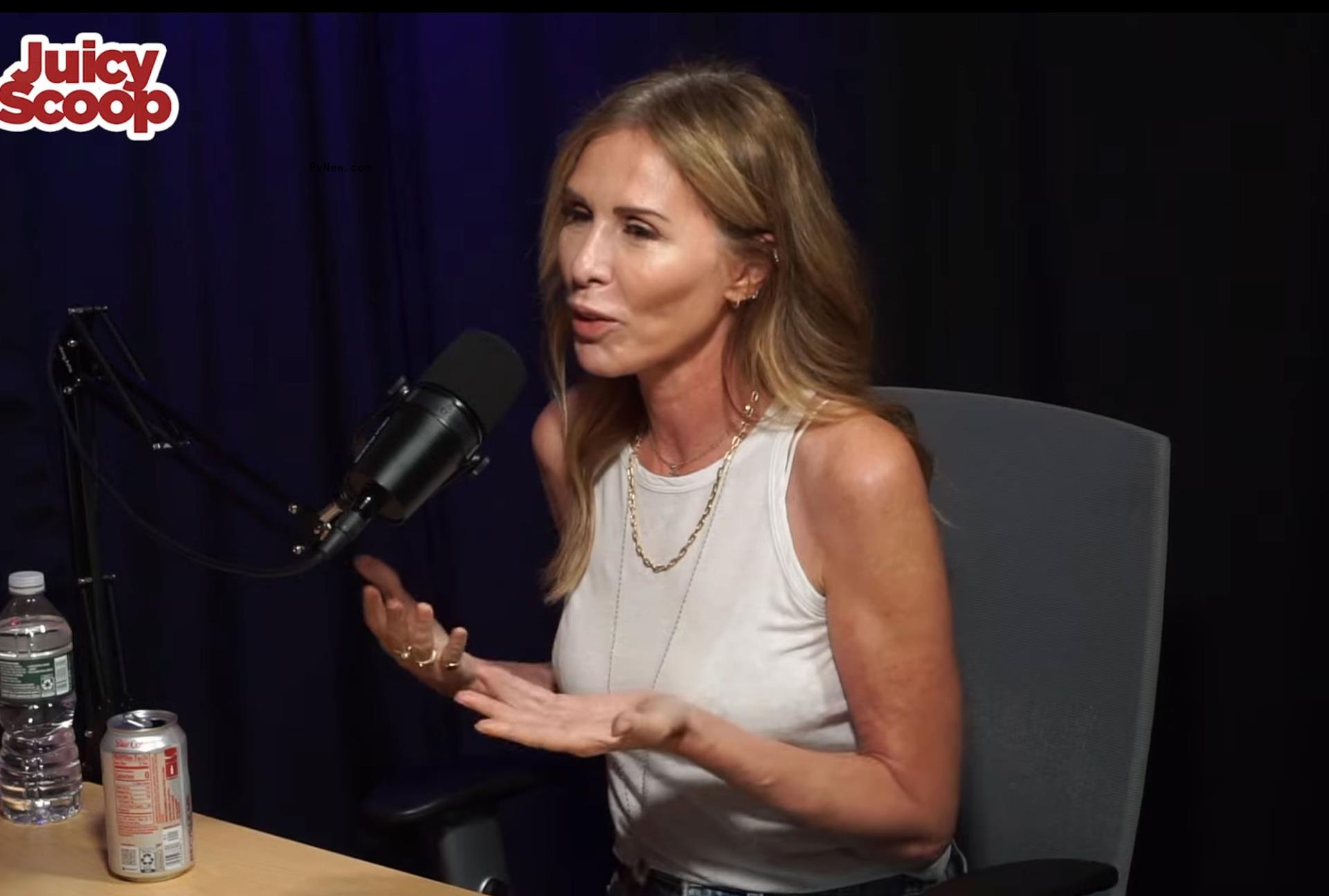 Carole Radziwill talking on a podcast