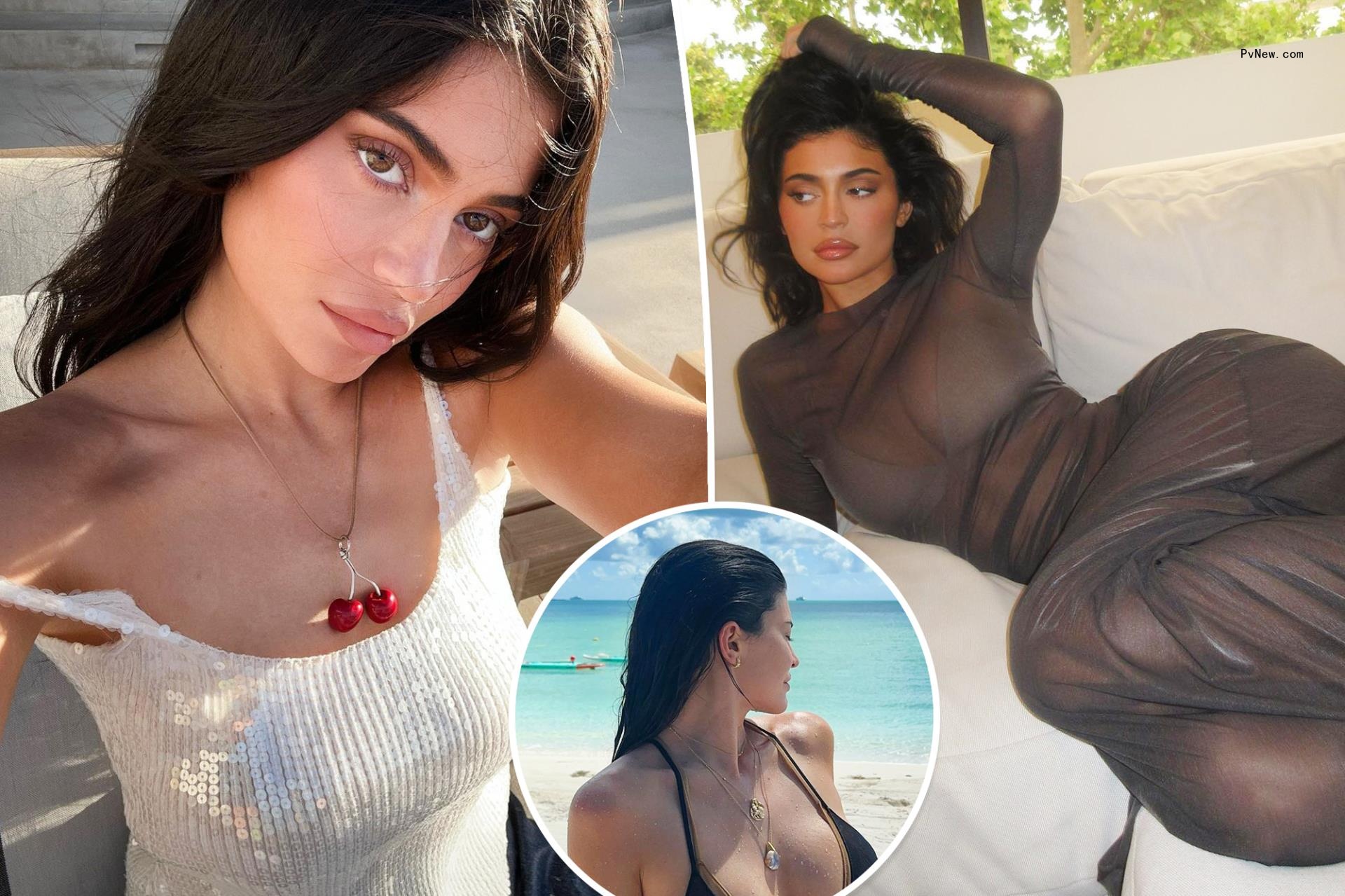Kylie Jenner celebrates 26th birthday in barely there bikini and layers of jewelry