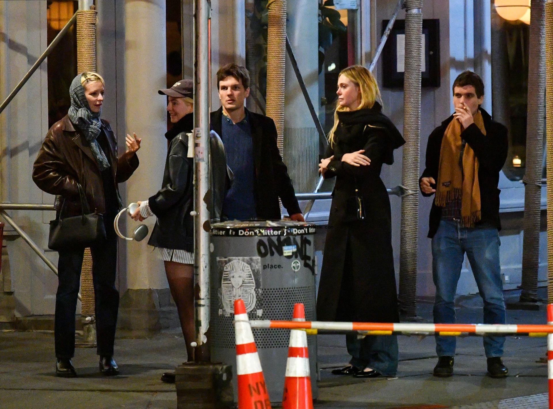 Elle Fanning and Gus Wenner with freinds.