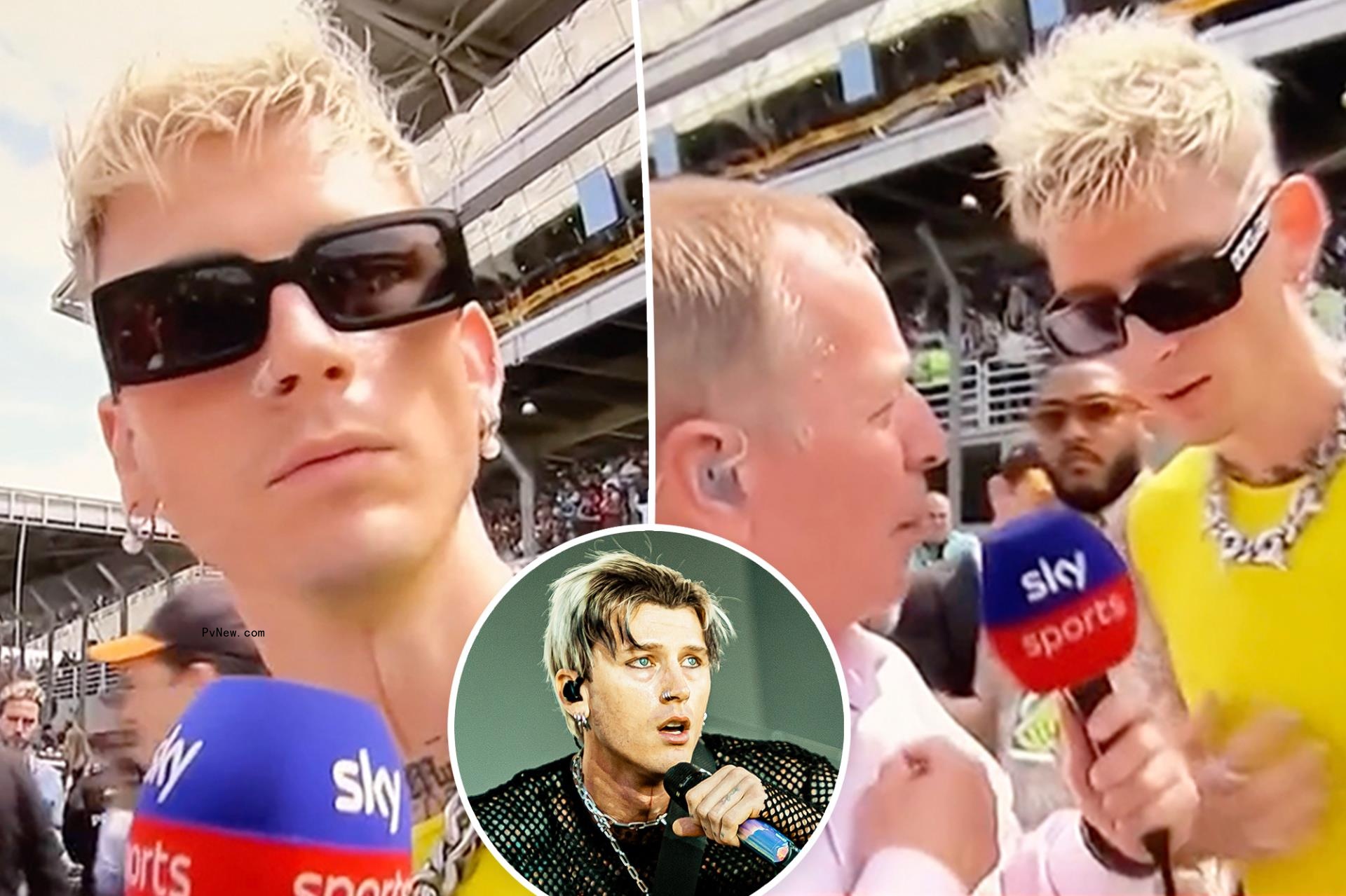Machine Gun Kelly blames anxiety for ‘awkward’ F1 interview that made fans cringe