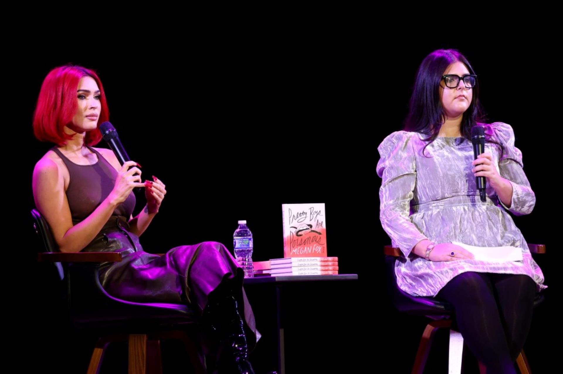 Megan Fox at her poetry event.
