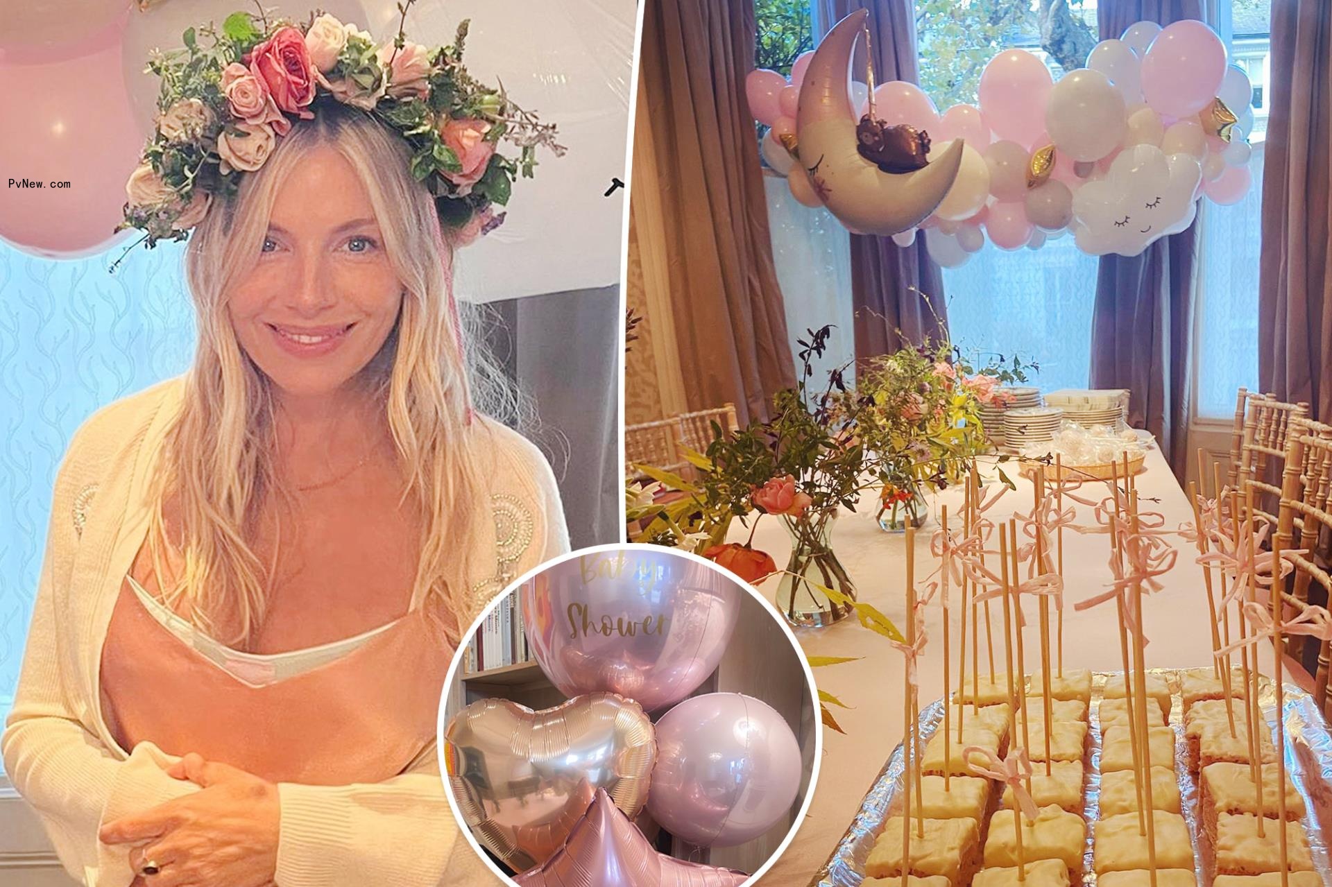 Pregnant Sienna Miller hints at second child’s sex with baby shower theme