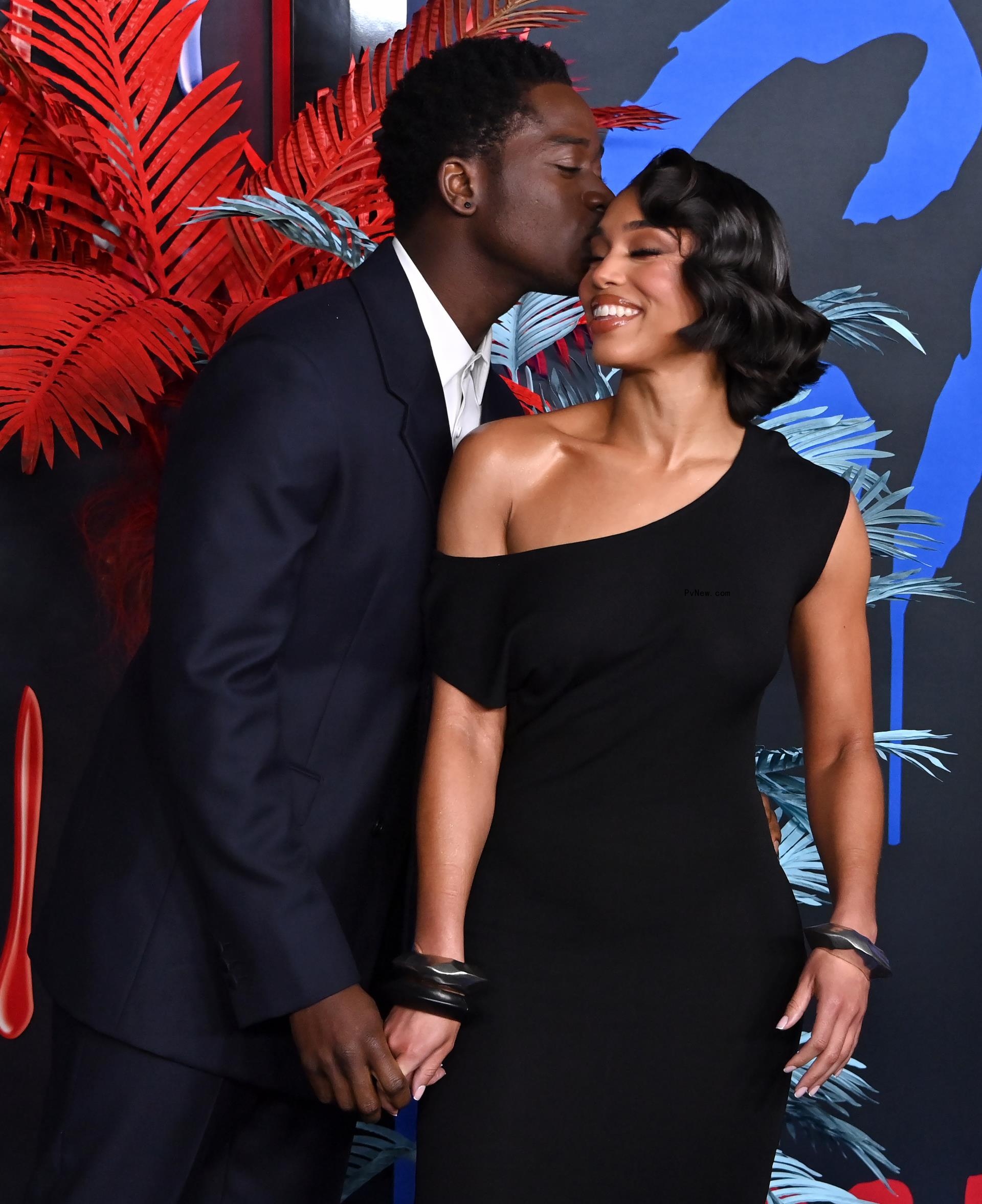 Lori Harvey and Damson Idris on red carpet
