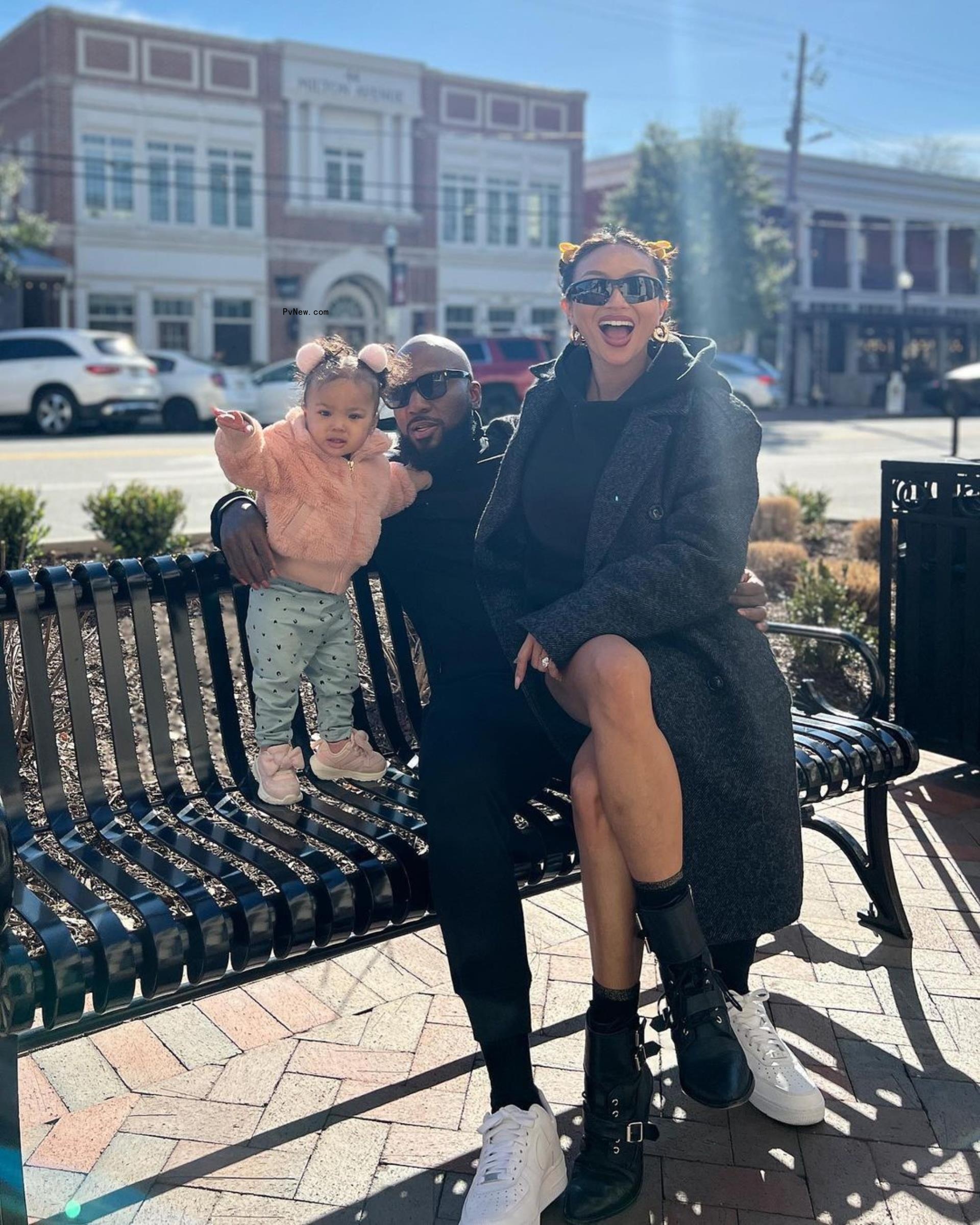 Jeannie Mai and Jeezy with their child.