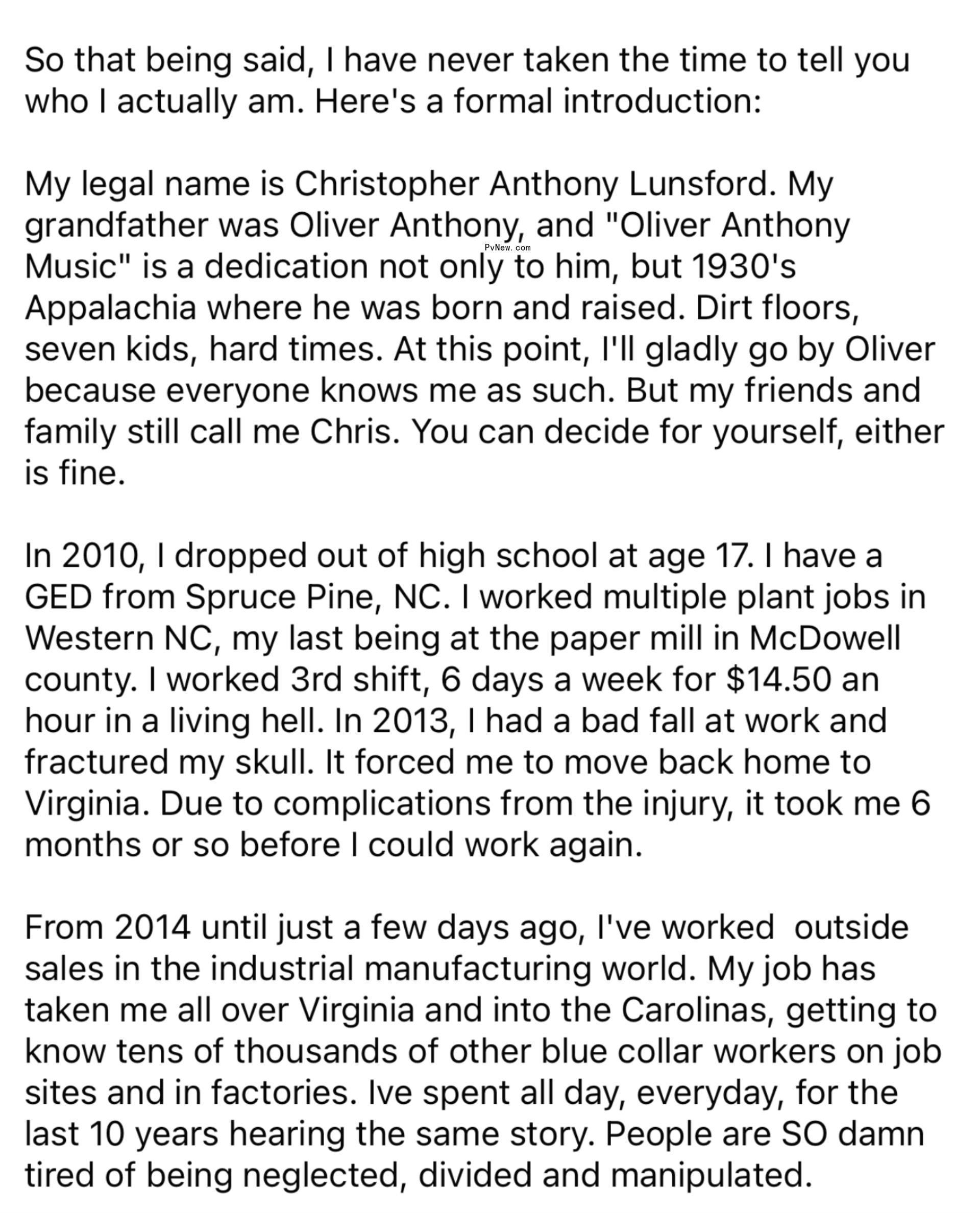 Oliver Anthony Says He’s in No Hurry to Sign a Deal: ‘People in the Industry Give Me Blank Stares When I Brush Off $8 Million Offers’