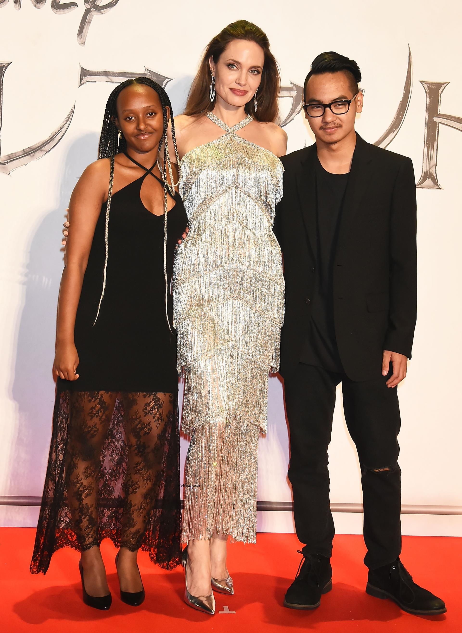 Angelina Jolie, Maddox and Zahara at
