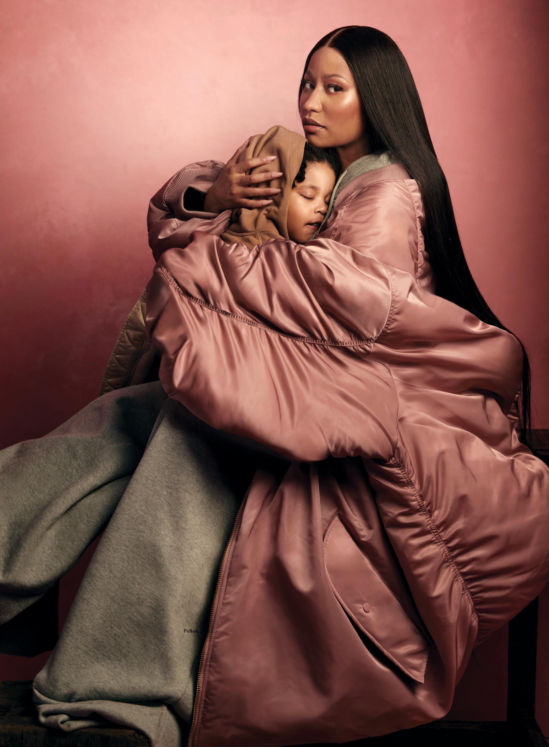 Nicki Minaj and her son in Vogue.