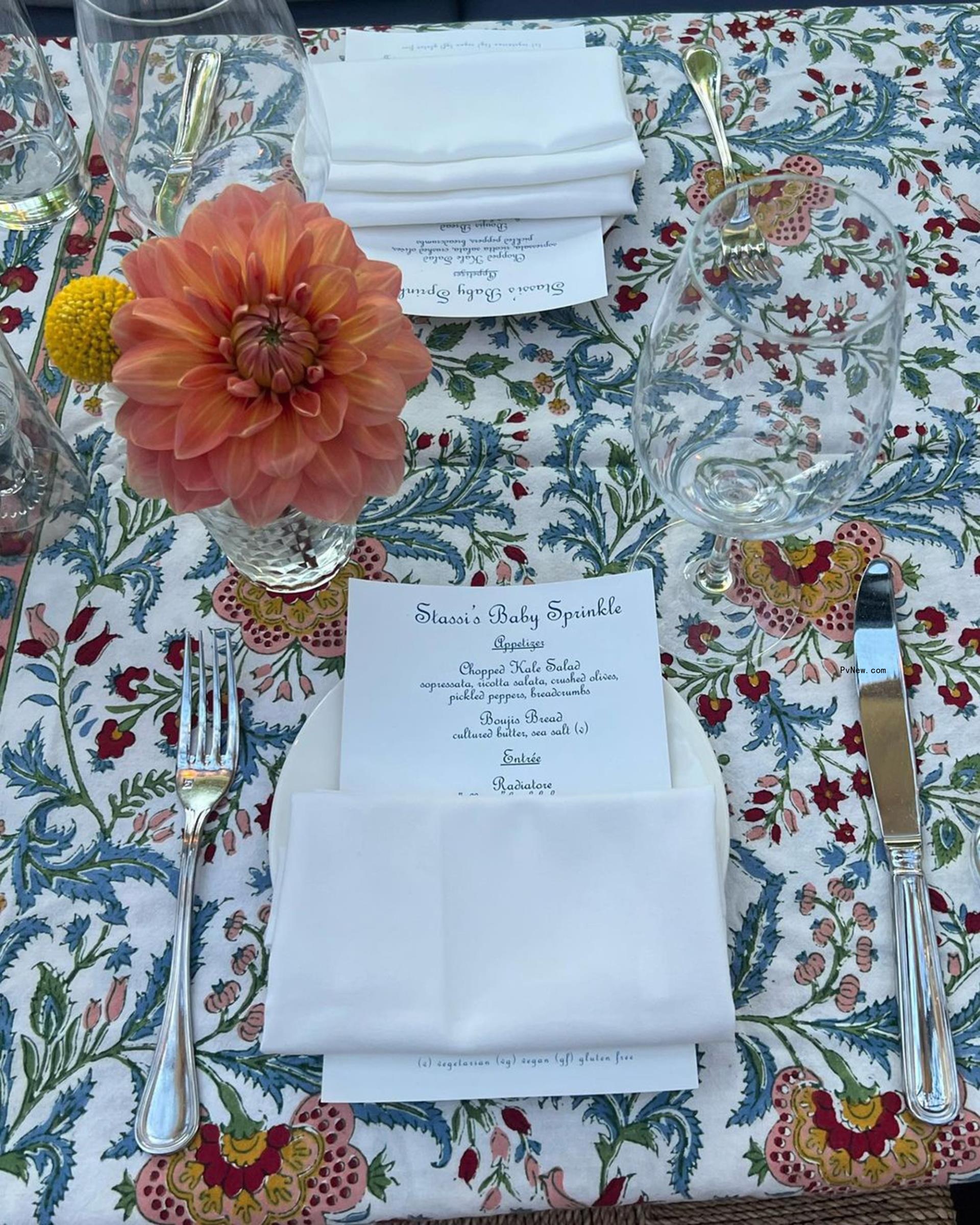 Stassi Schroeder's baby sprinkle table