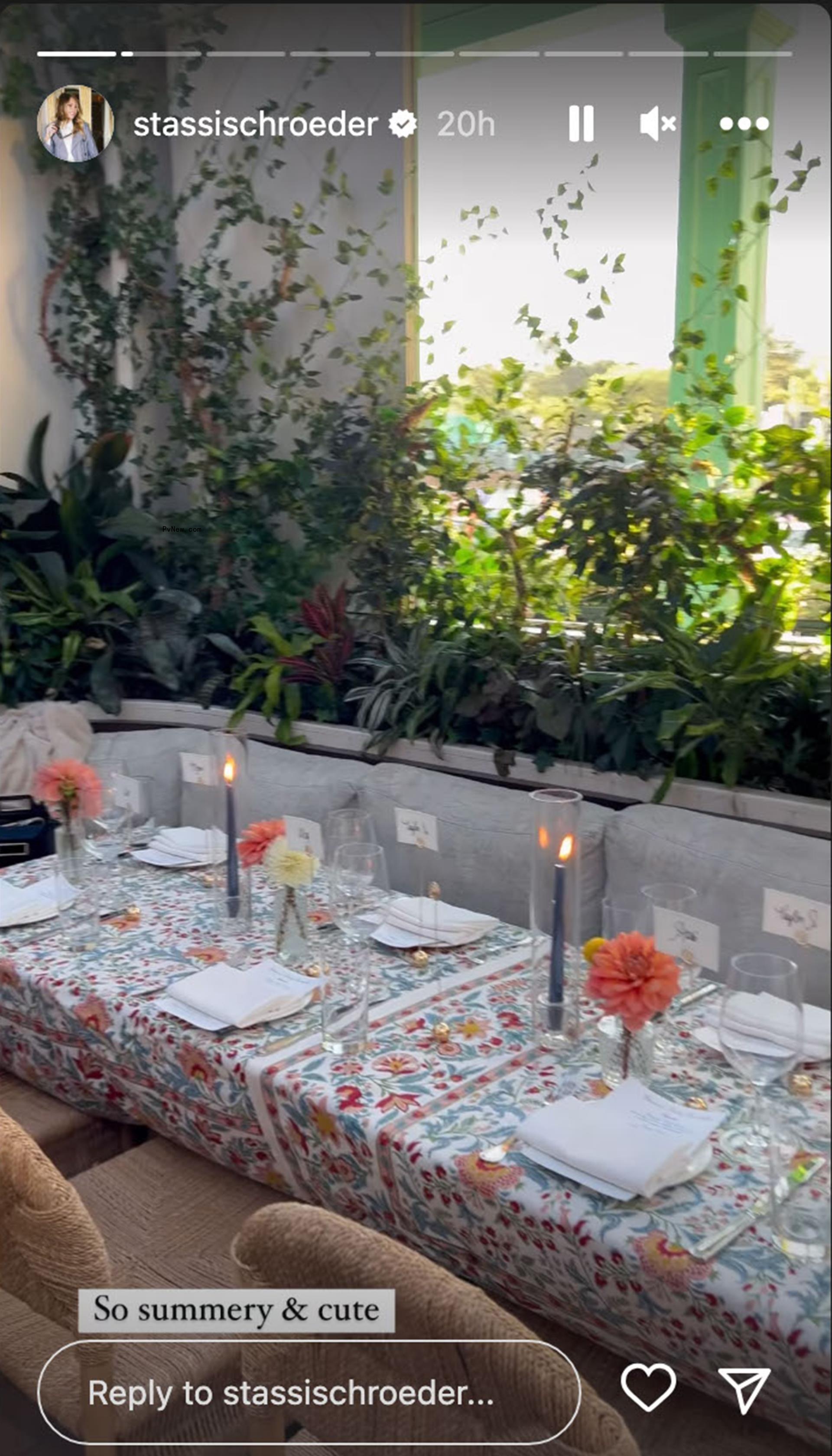 Stassi Schroeder's baby sprinkle table