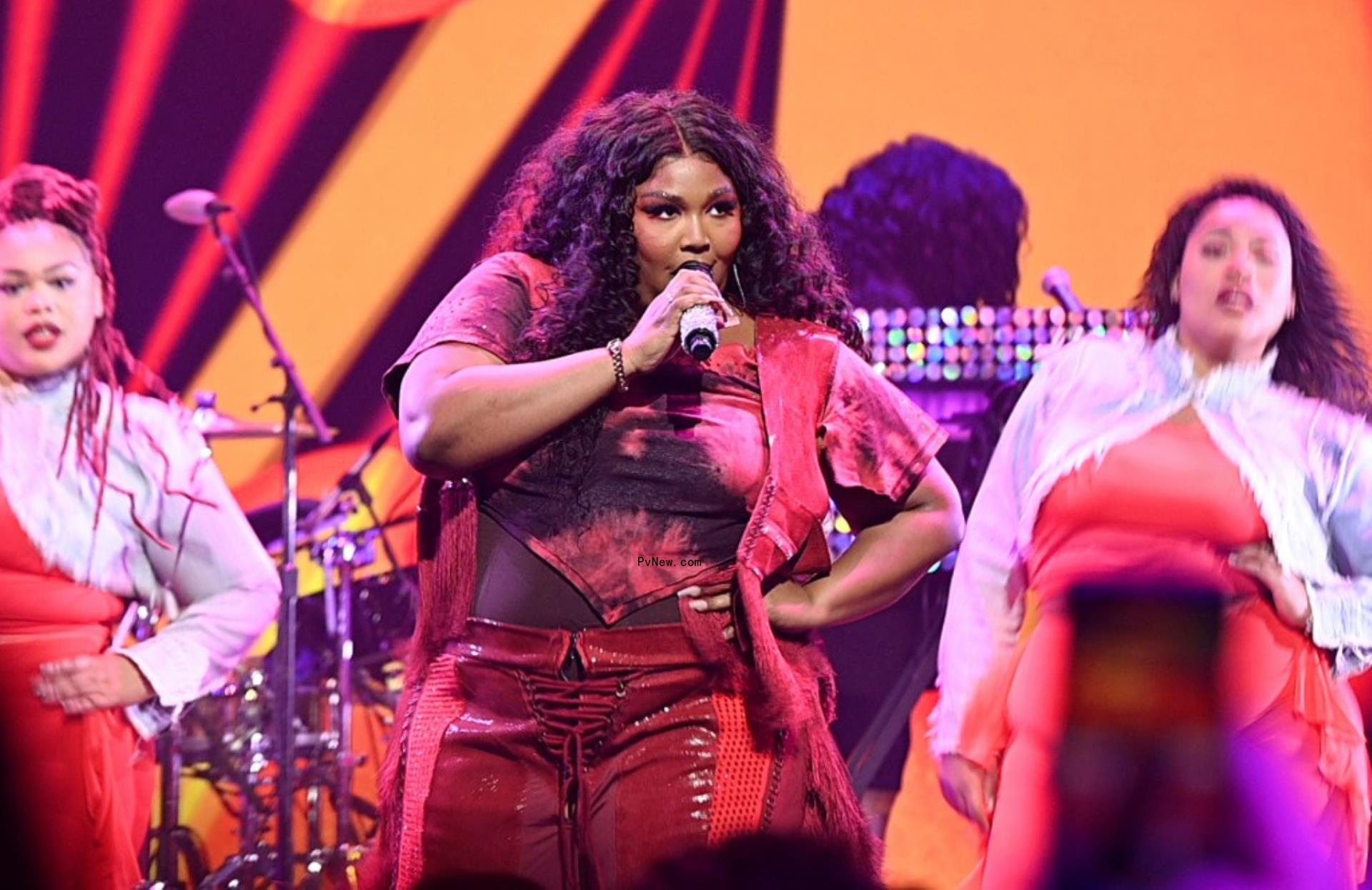 Lizzo on stage.