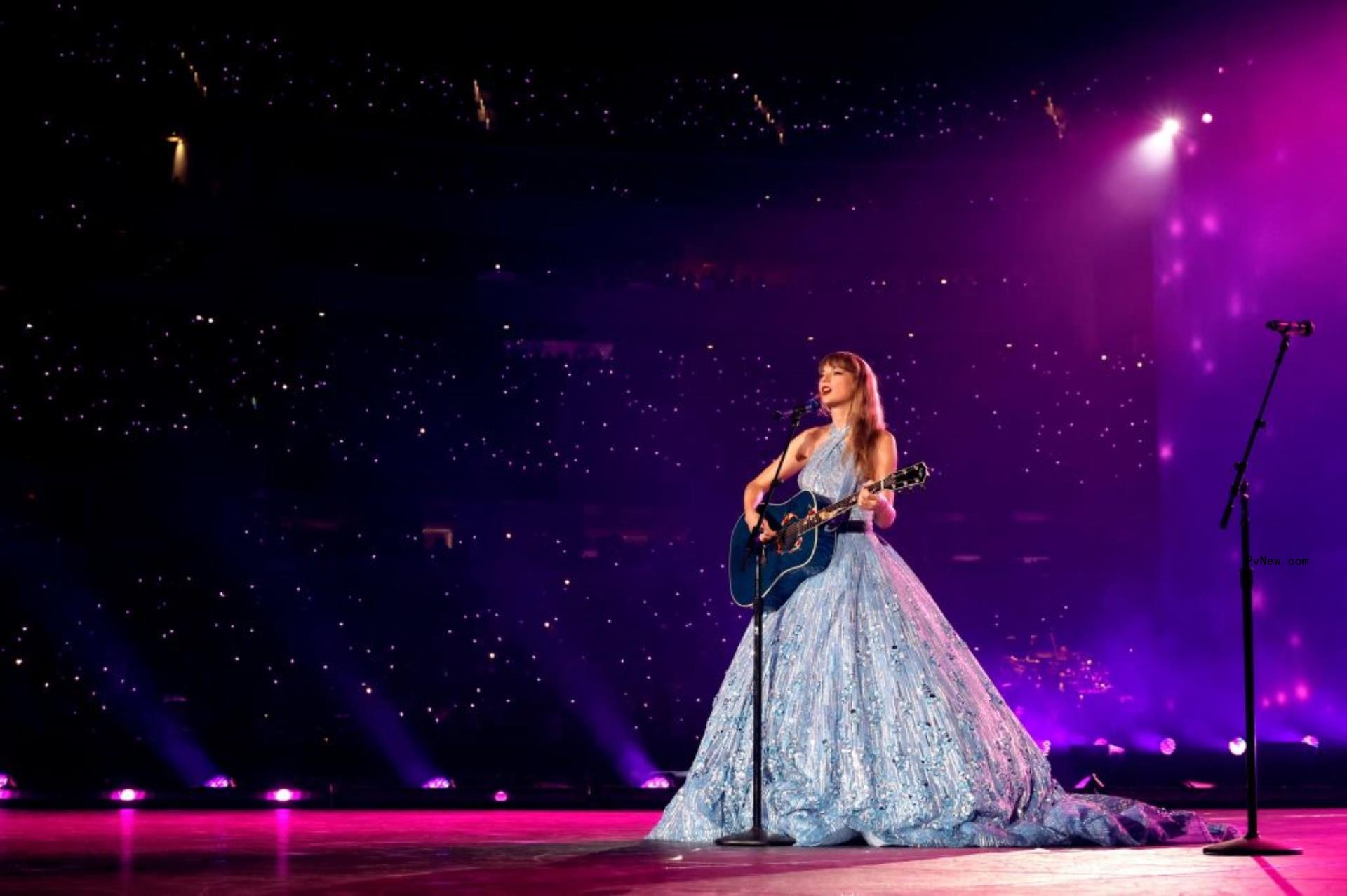 Taylor Swift onstage.