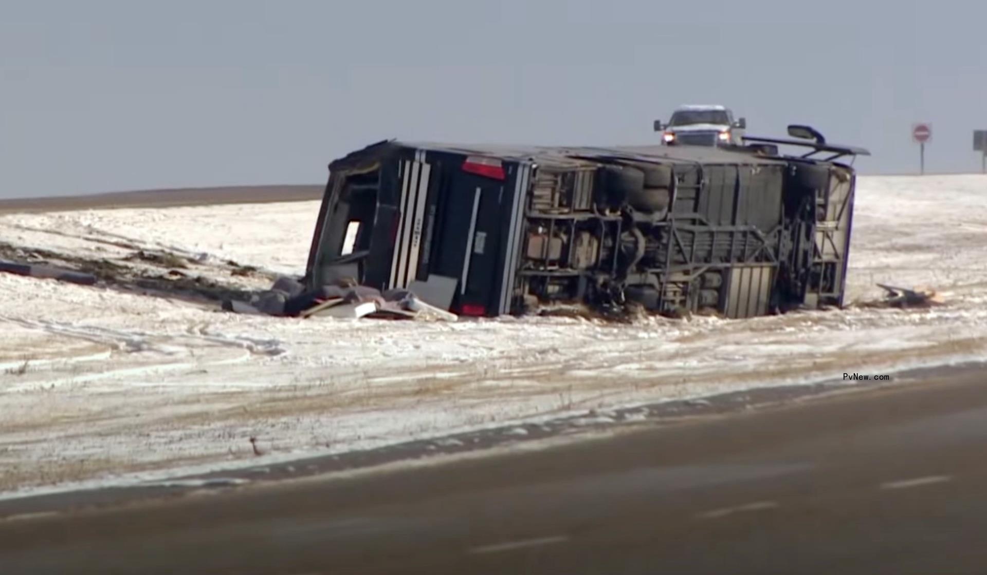 Shania Twain's tour bus crash.