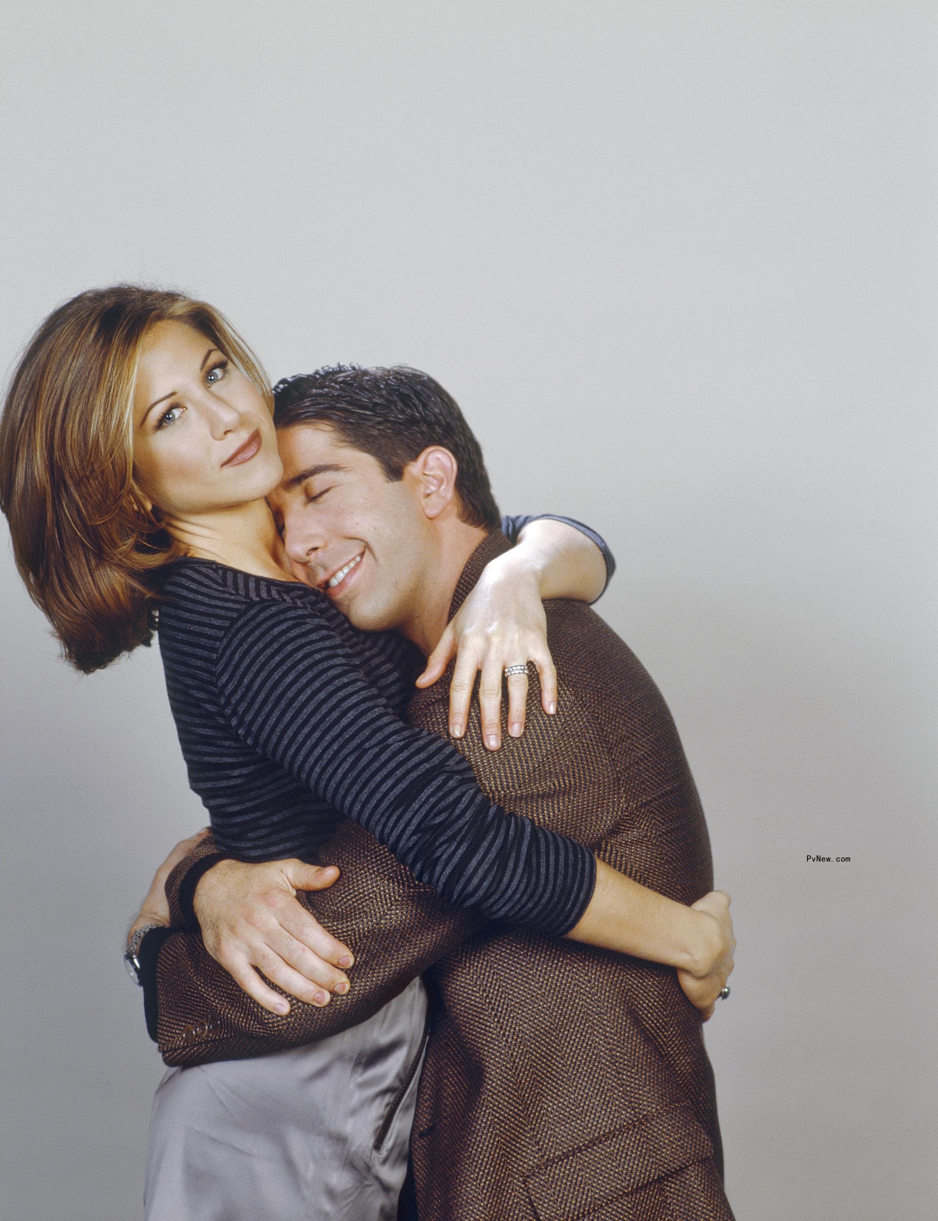 Jennifer Aniston and David Schwimmer in Friends