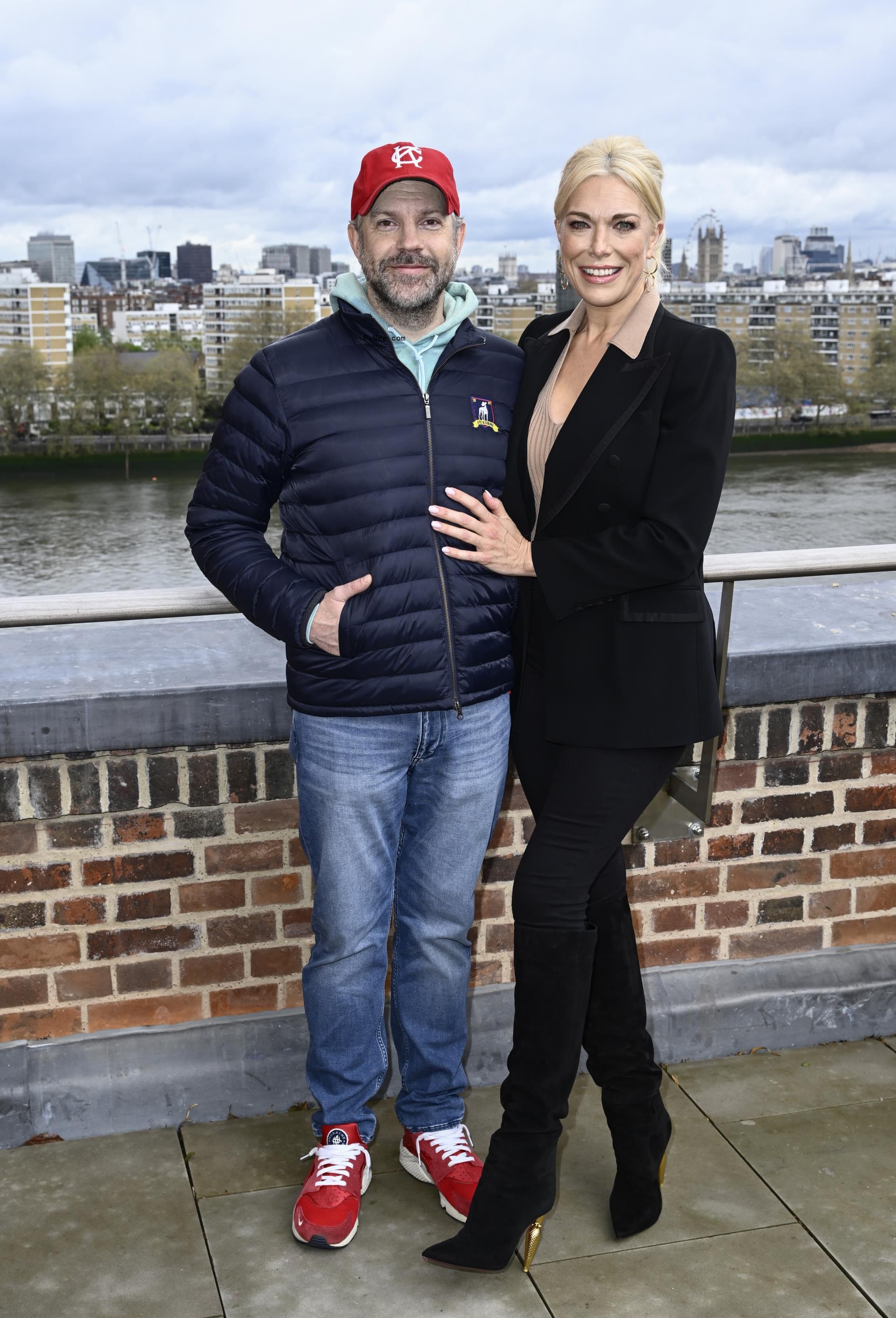 Hannah Waddingham and Jason Sudeikis in London.