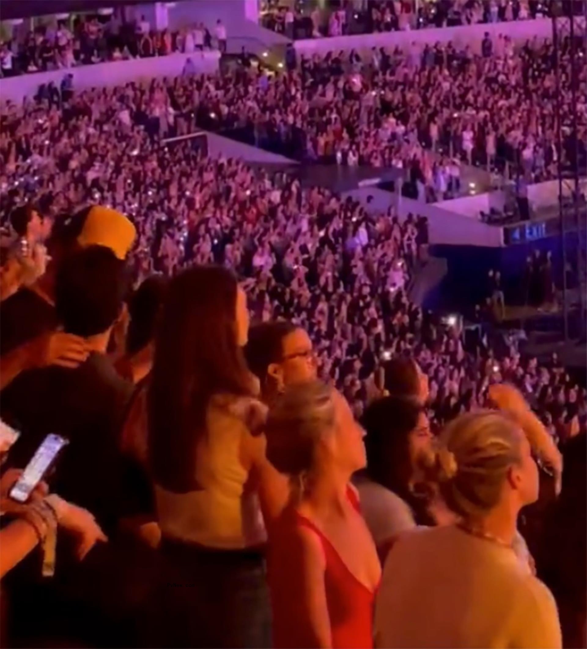 Karlie Kloss at Taylor Swift's concert.