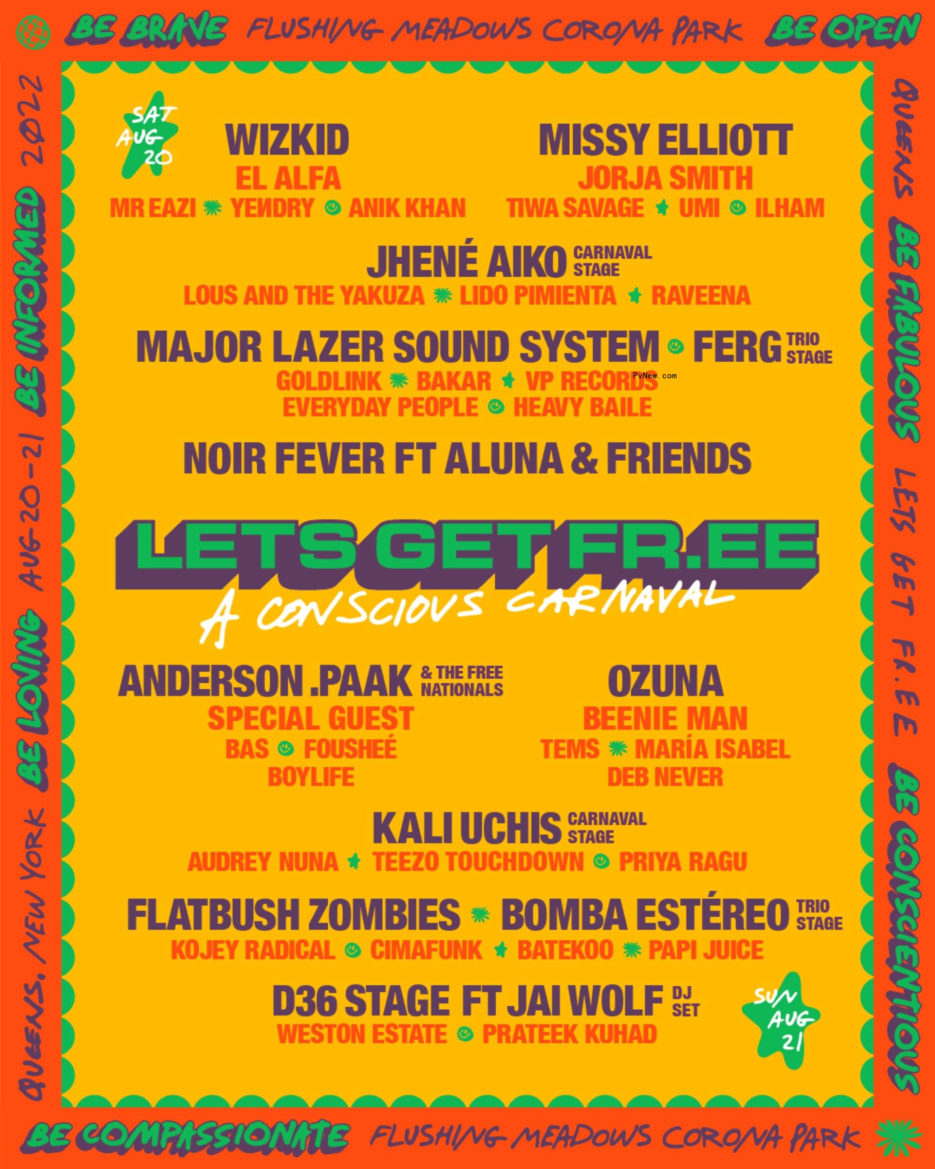 Missy Elliott, Wizkid, Jhene Aiko, Anderson .Paak to Headline New NYC Festival, LetsGetFr.ee
