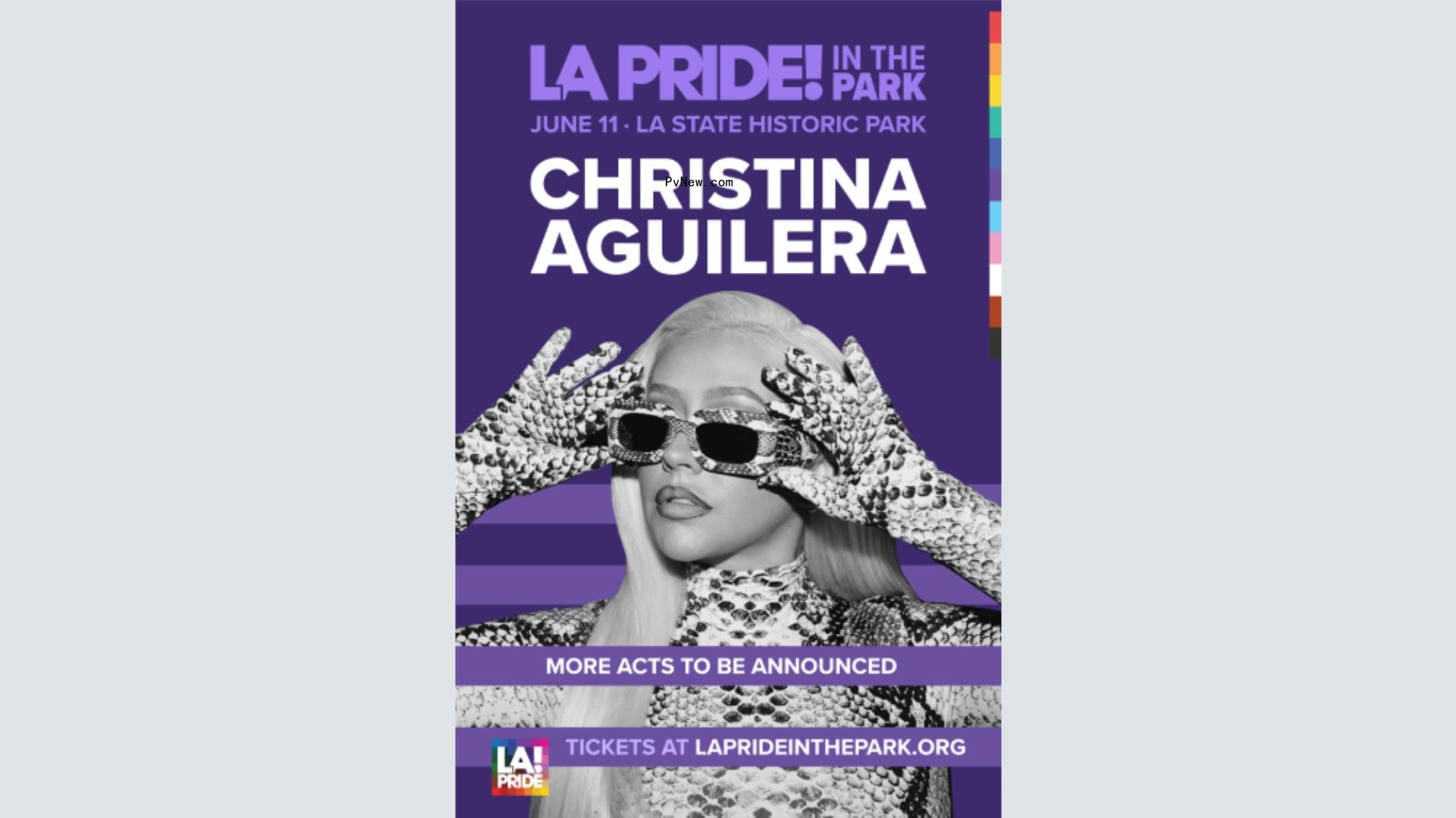 Christina Aguilera to Headline L.A. Pride in the Park on June 11