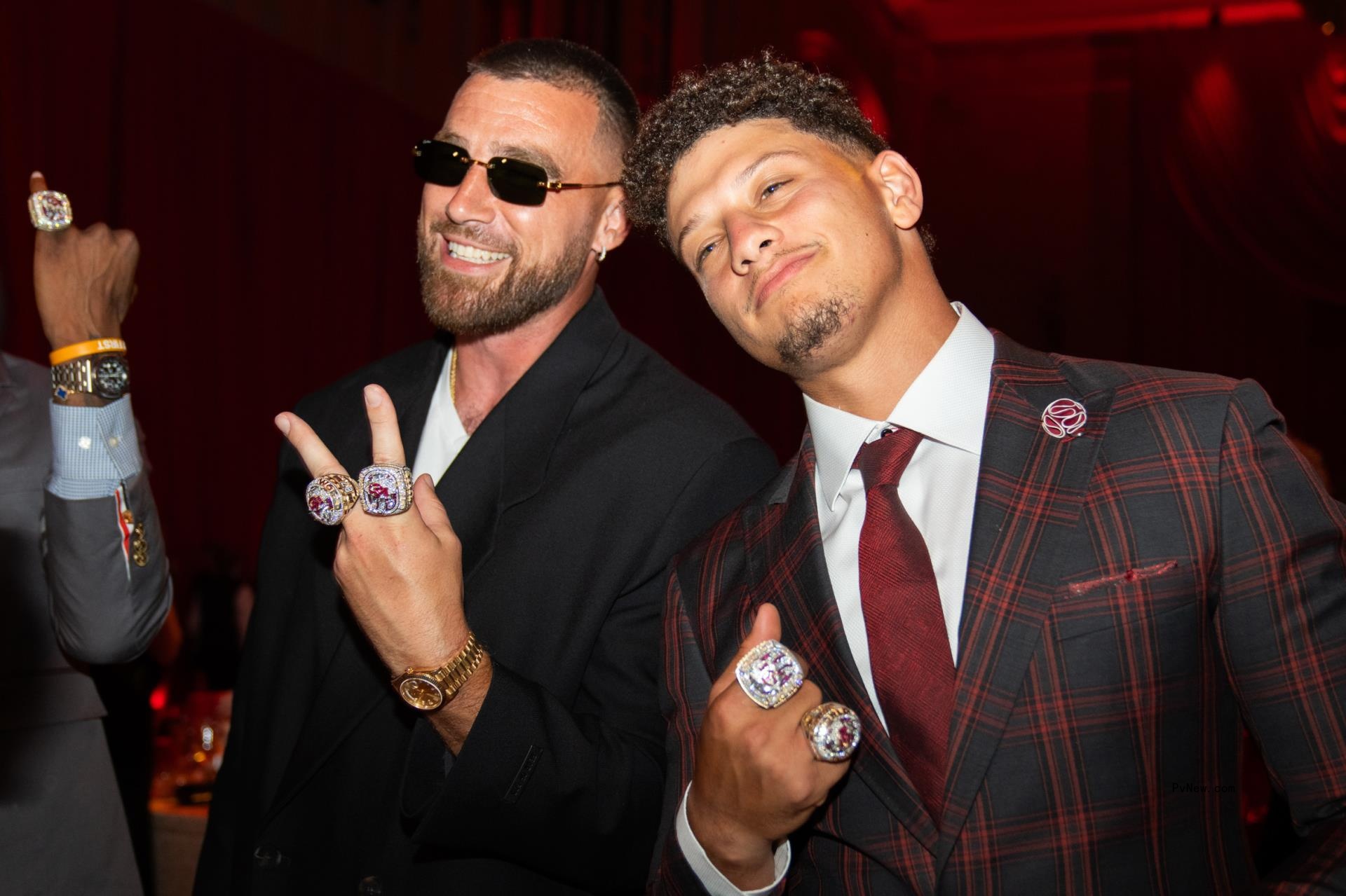 Travis Kelce and Patrick Mahomes