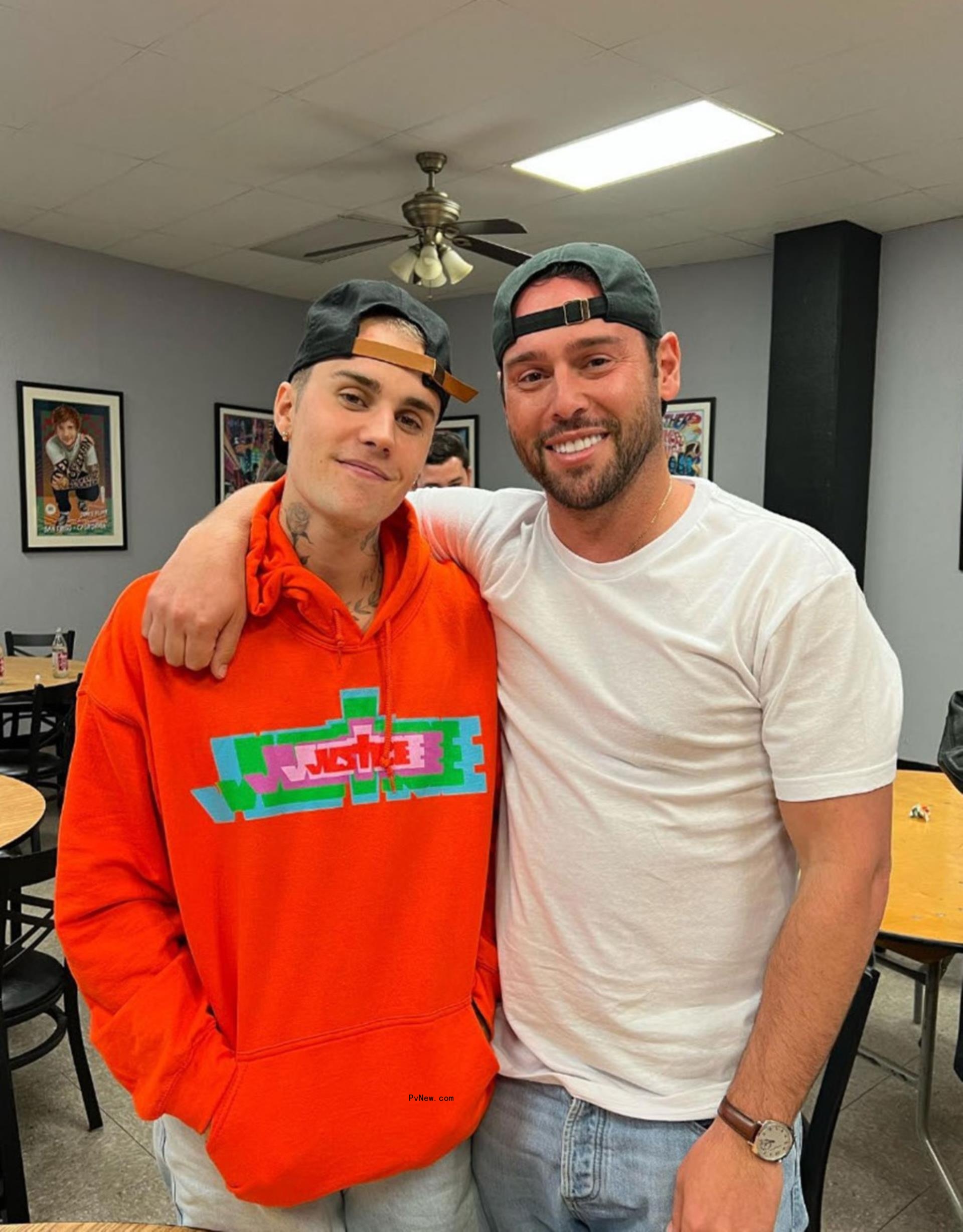 A photo of Justin Bieber and Scooter Braun