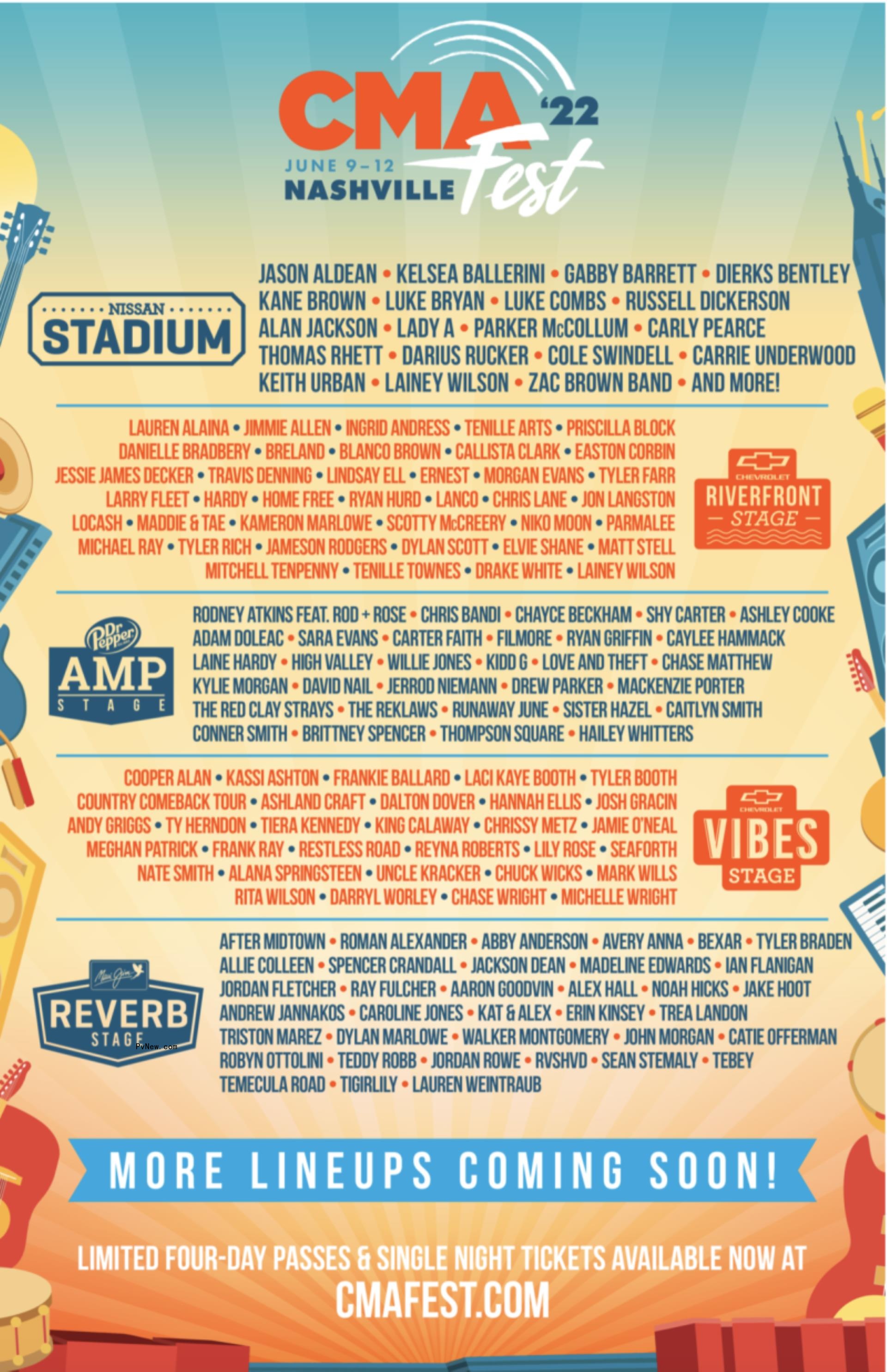 CMA Fest Announces 150-Plus Artists for 2022 Lineup After Two-Year Hiatus