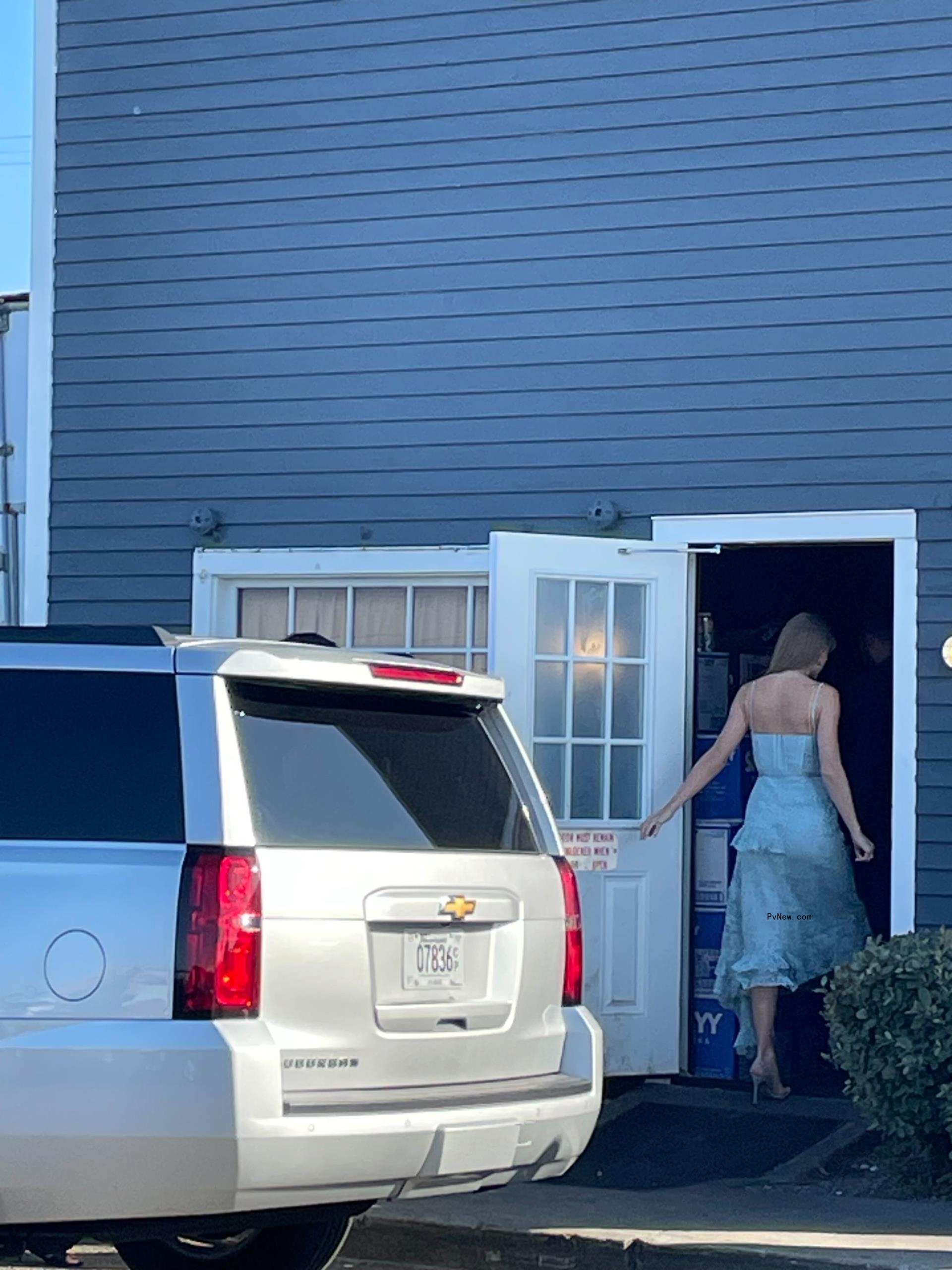 Taylor Swift at Jack Antonoff's wedding.
