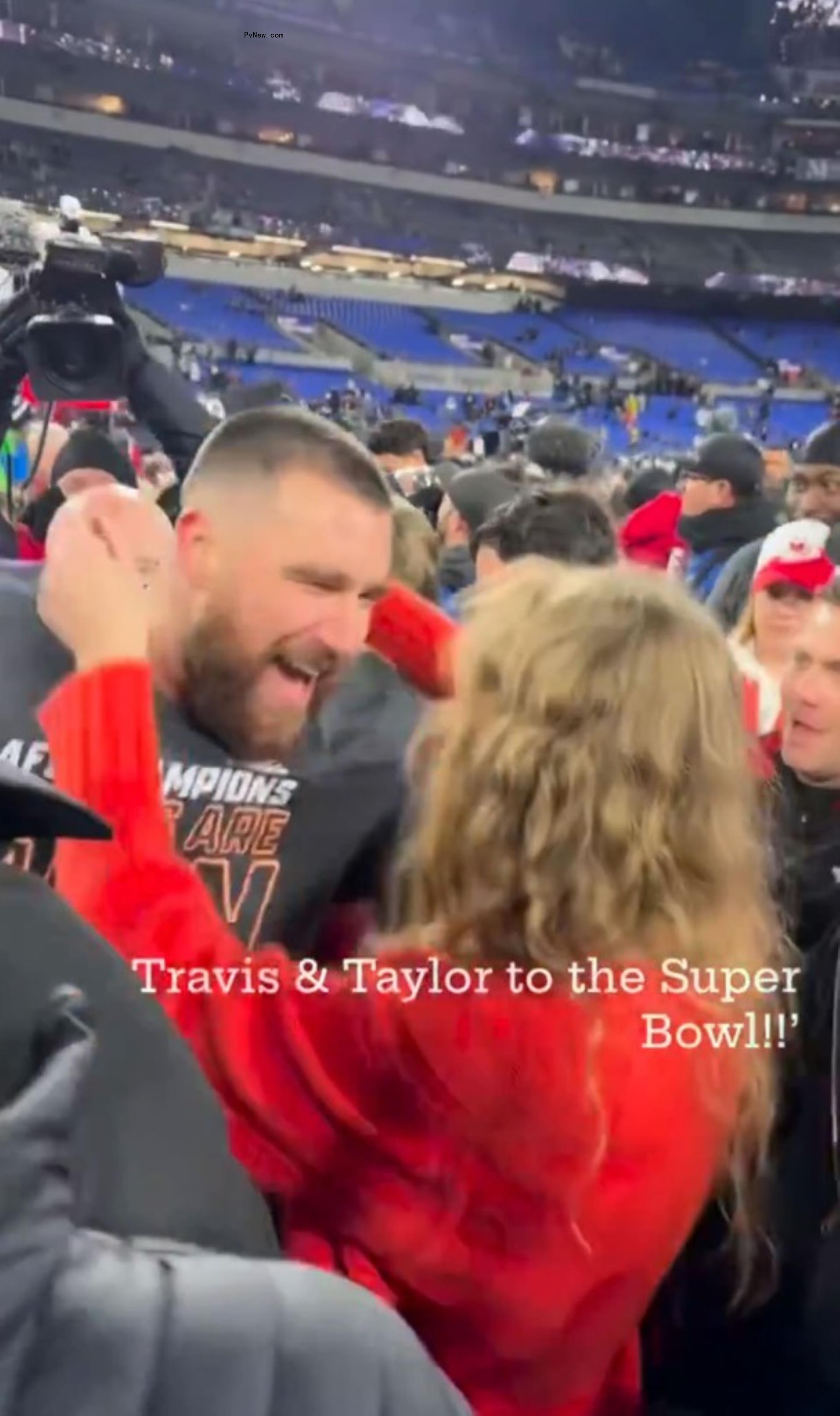 Travis Kelce and Taylor Swift.