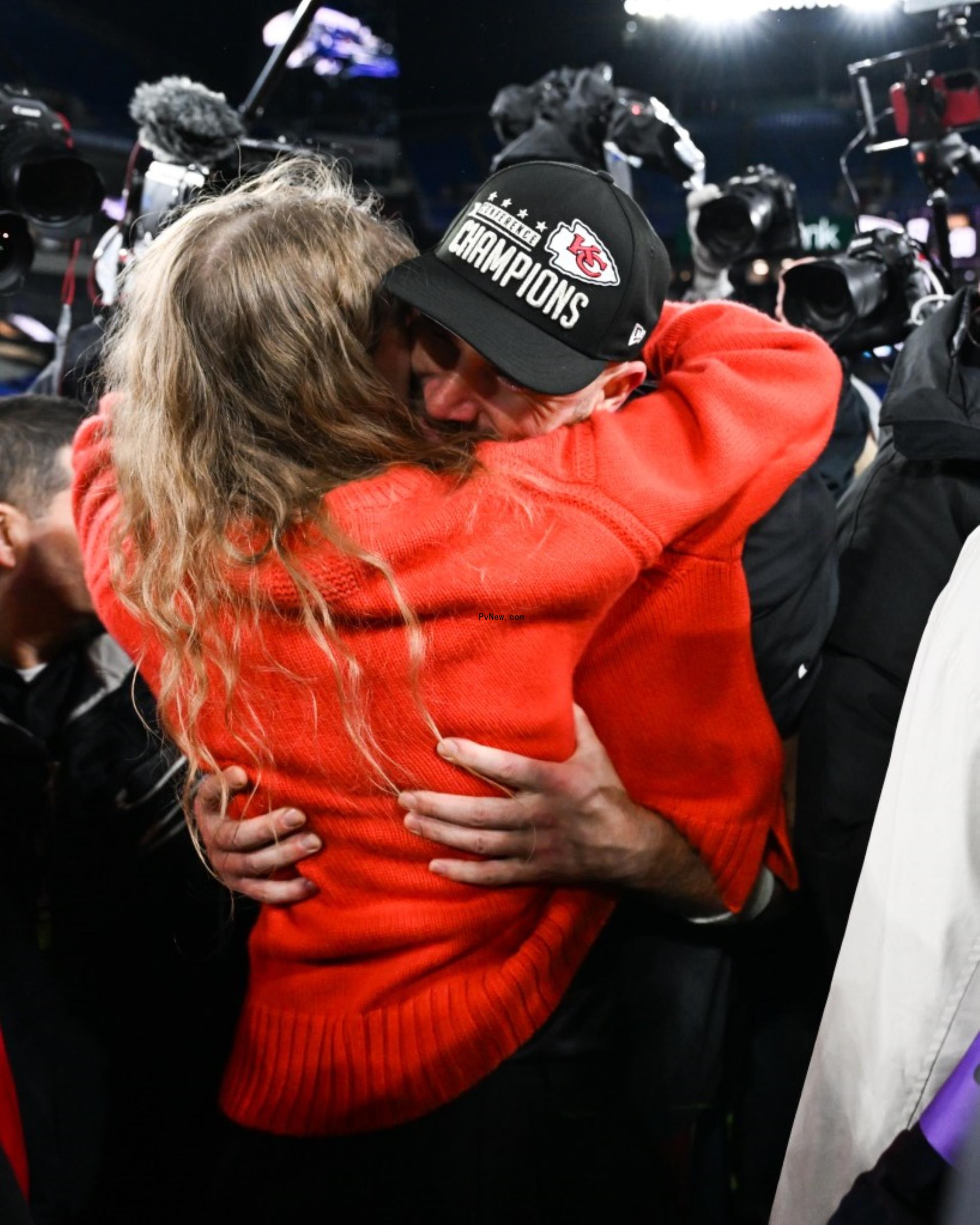 Travis Kelce and Taylor Swift.