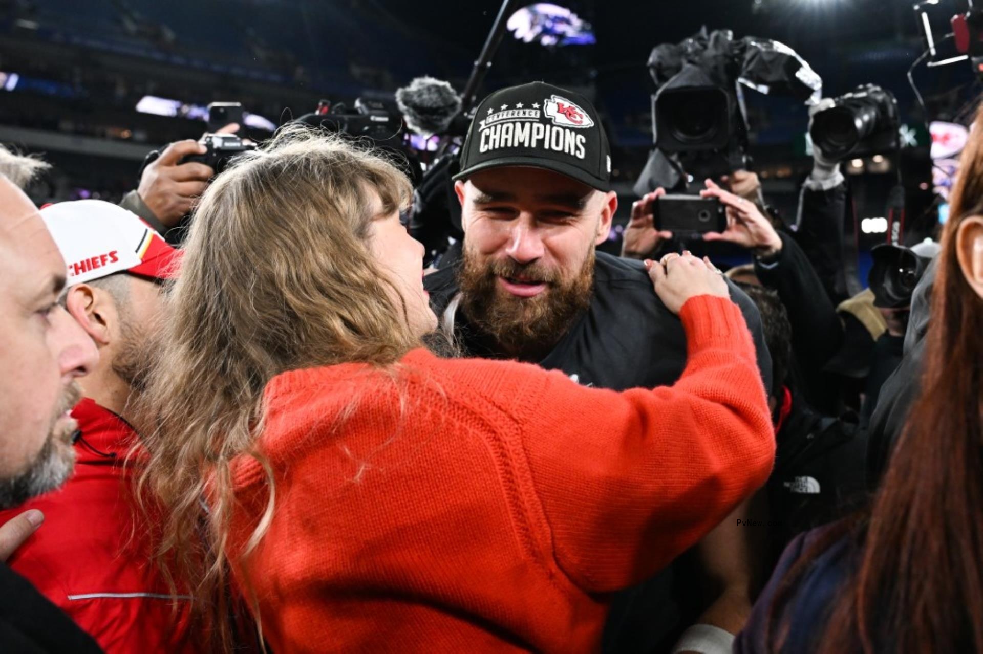 Taylor Swift and Travis Kelce