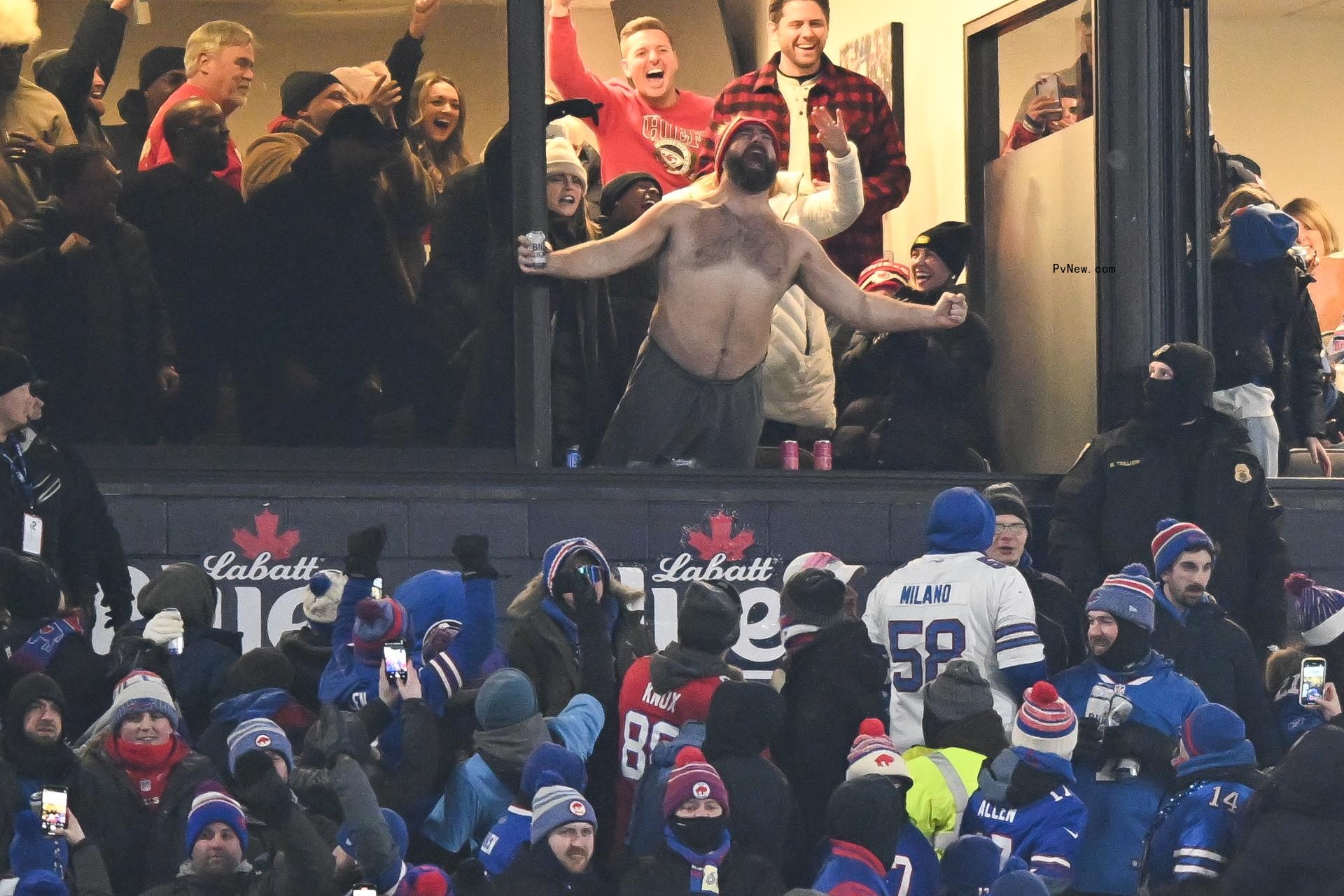 Jason Kelce shirtless.