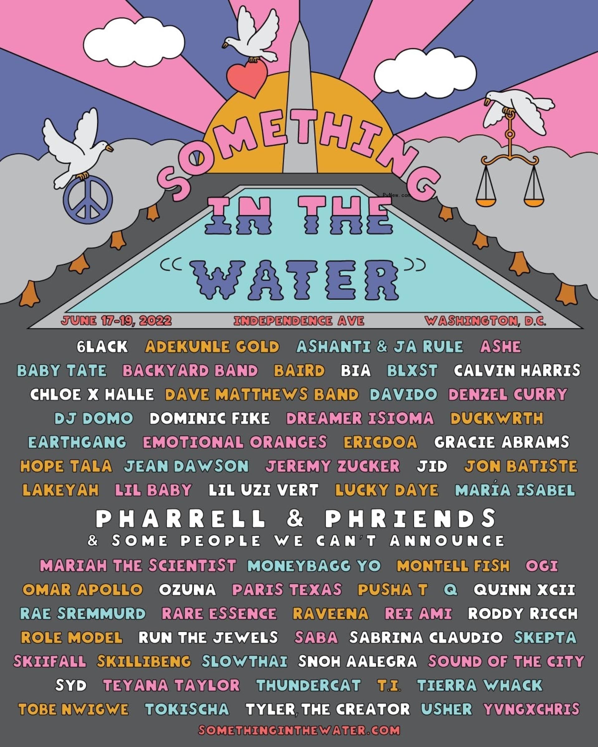 Tyler, the Creator, Lil Baby, Pusha T, Many More for Pharrell Williams’ ‘Something in the Water’ Festival