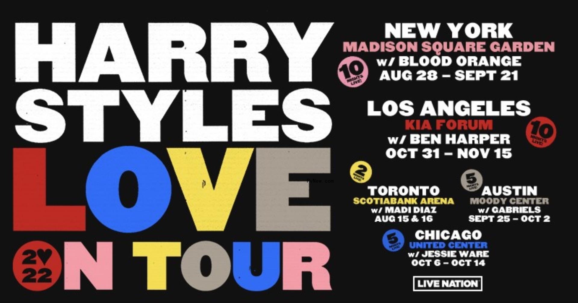 Harry Styles Unveils ‘Love on Tour 2022’ Dates, With 10 Nights in New York and Los Angeles