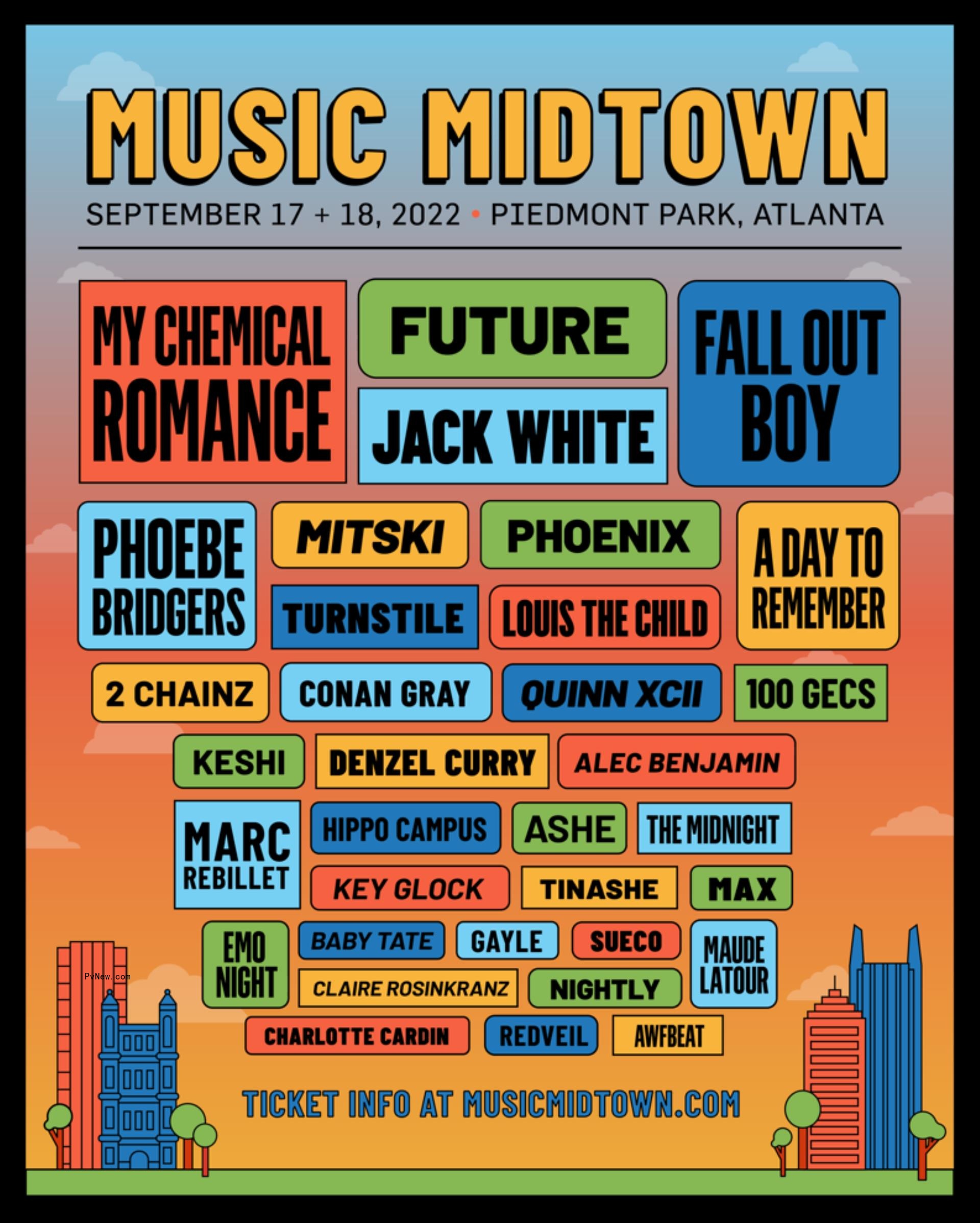 My Chemical Romance, Fall Out Boy, Future and Jack White to Headline Atlanta’s Music Midtown Festival