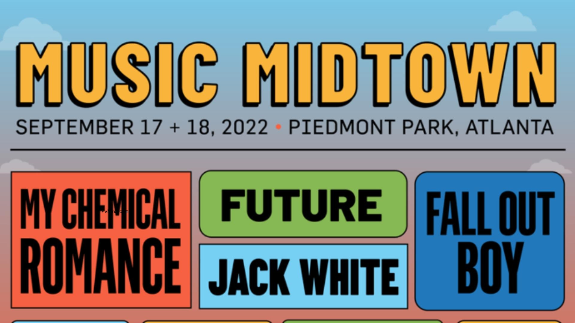 My Chemical Romance, Fall Out Boy, Future and Jack White to Headline Atlanta’s Music Midtown Festival