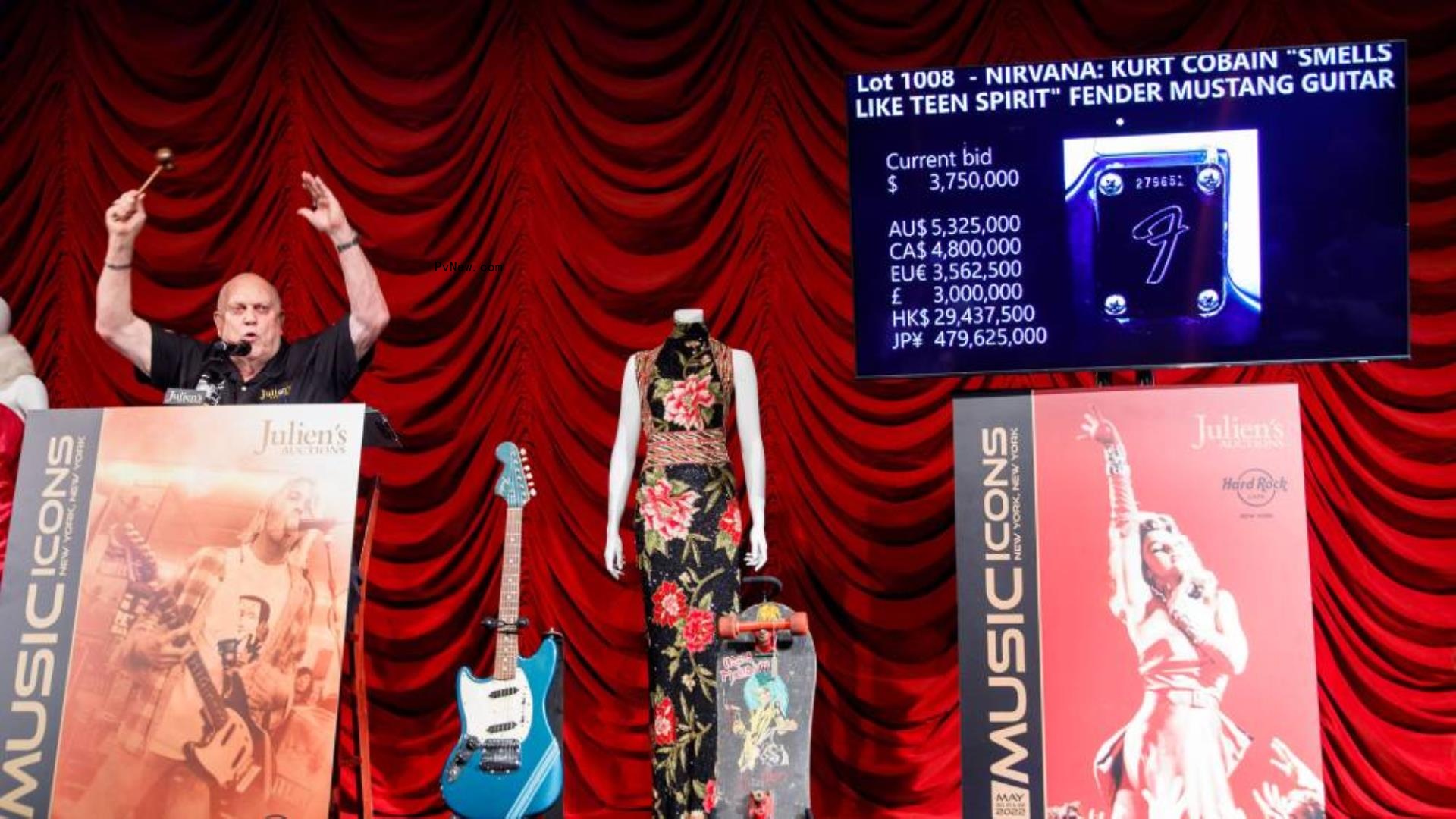 Kurt Cobain’s ‘Smells Like Teen Spirit’ Guitar Auctions for Nearly $5 Million