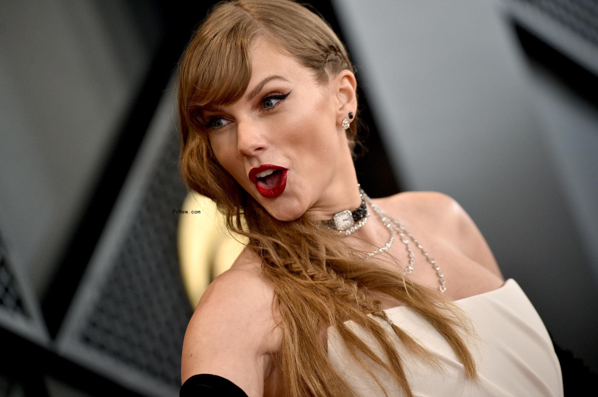 Taylor Swift attends the 66th GRAMMY Awards at Crypto Arena on February 04, 2024 in Los Angeles, California.