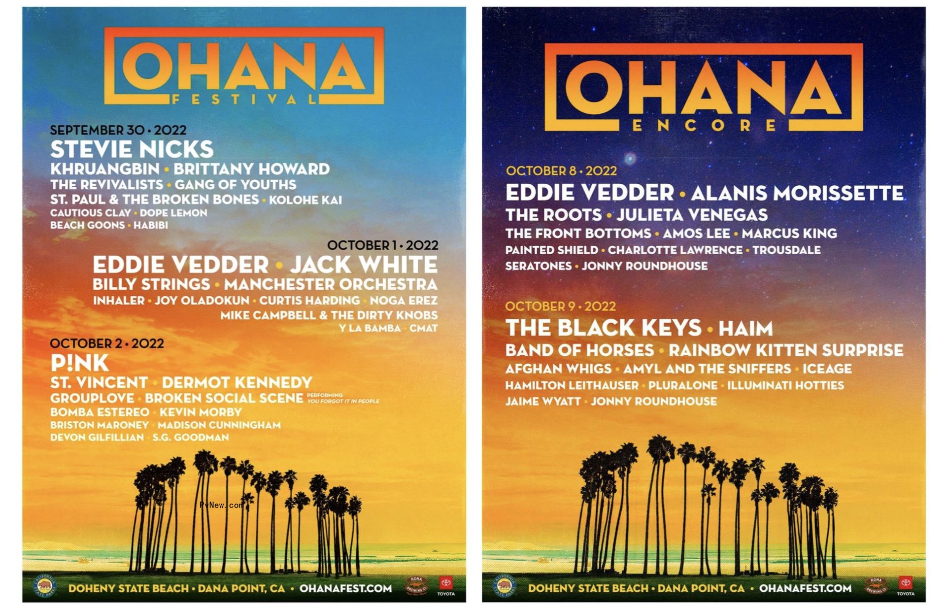Eddie Vedder’s Ohana Festival Adds ‘Bo<i></i>nus Weekend’ With Alanis Morissette, Haim and the Black Keys
