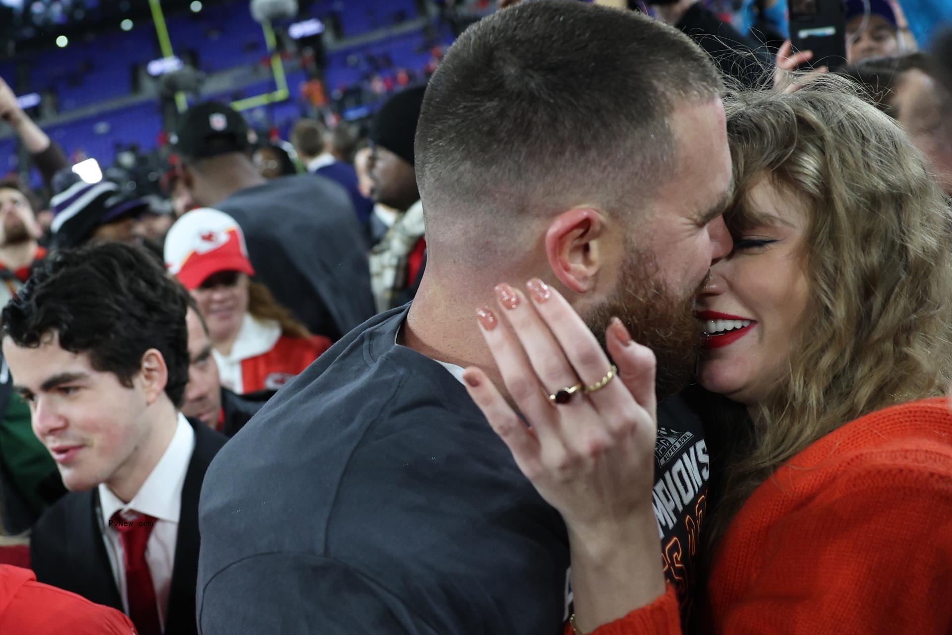 Taylor Swift and Travis Kelce.