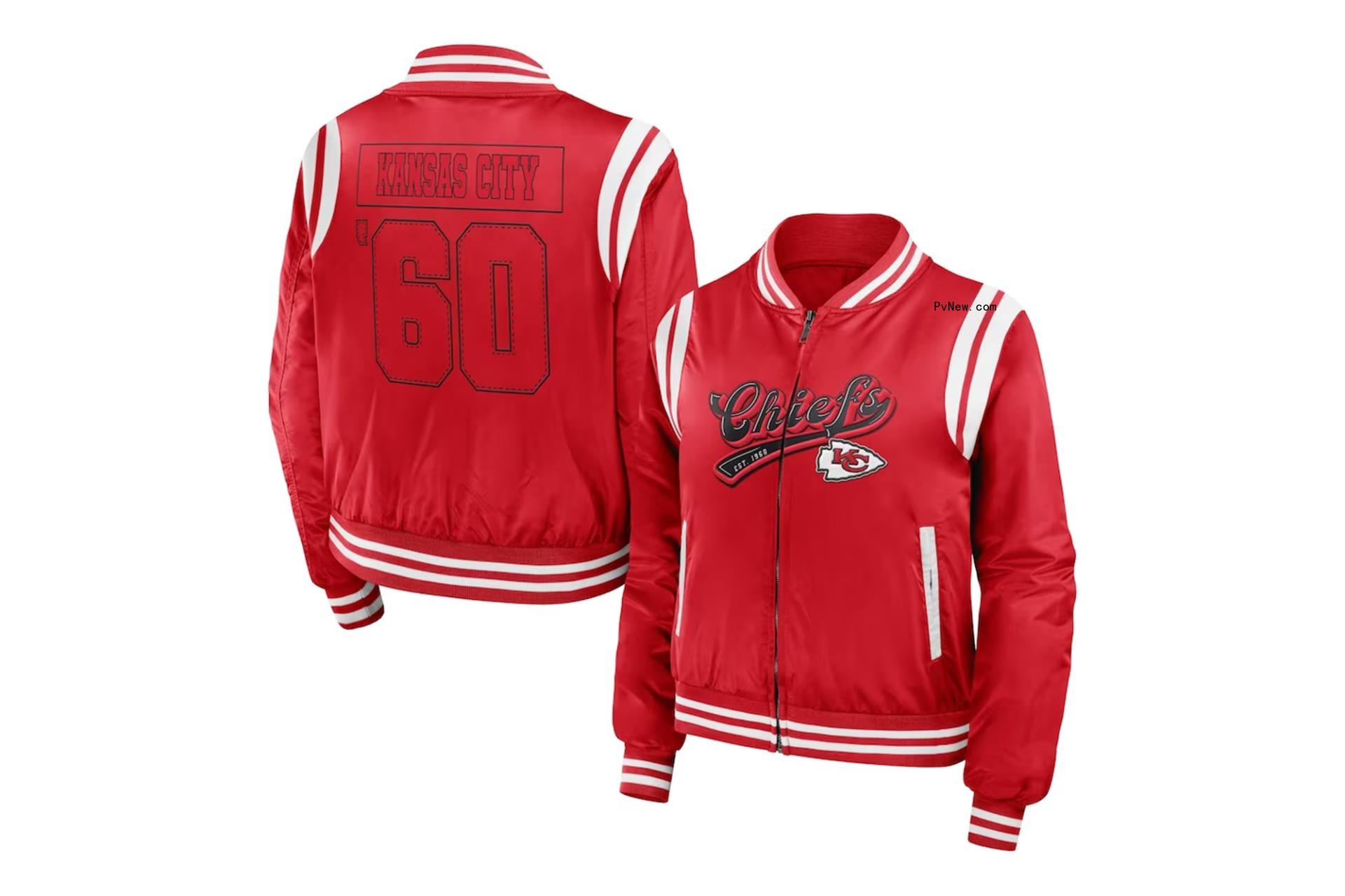Kansas City Chiefs WEAR by Erin Andrews Women's Bomber Full-Zip Jacket - Red