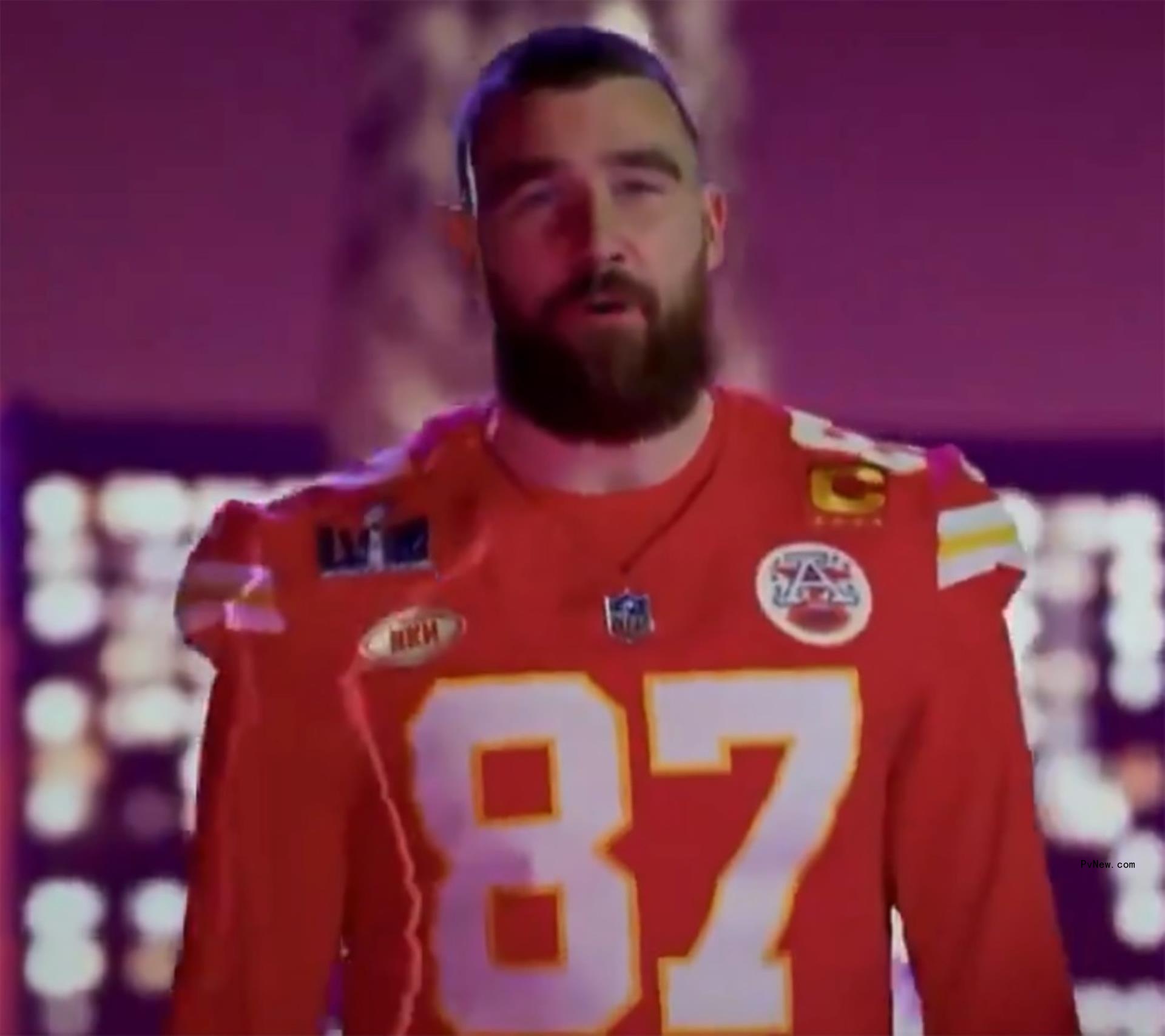 Travis Kelce speaking