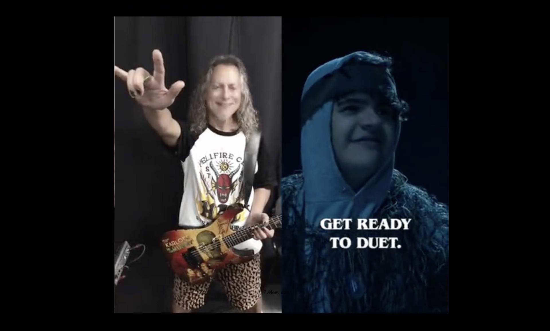 me<i></i>tallica ‘Duets’ With Eddie of ‘Stranger Things’ in Split-Screen TikTok Video