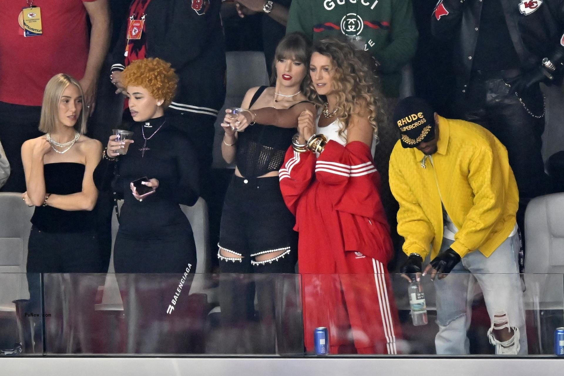 Taylor Swift and Blake Lively at the Super Bowl