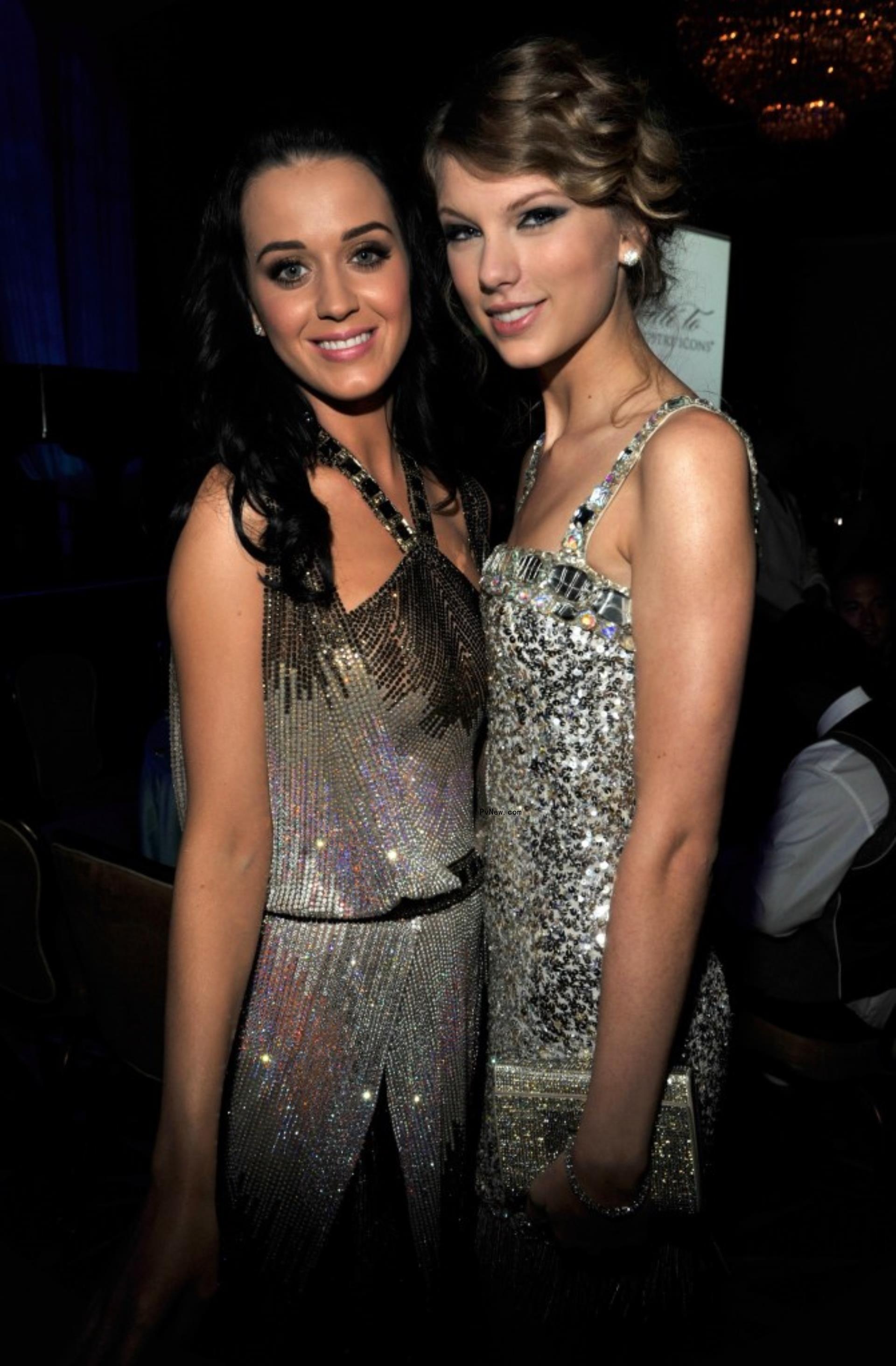 Katy Perry and Taylor Swift at an event.