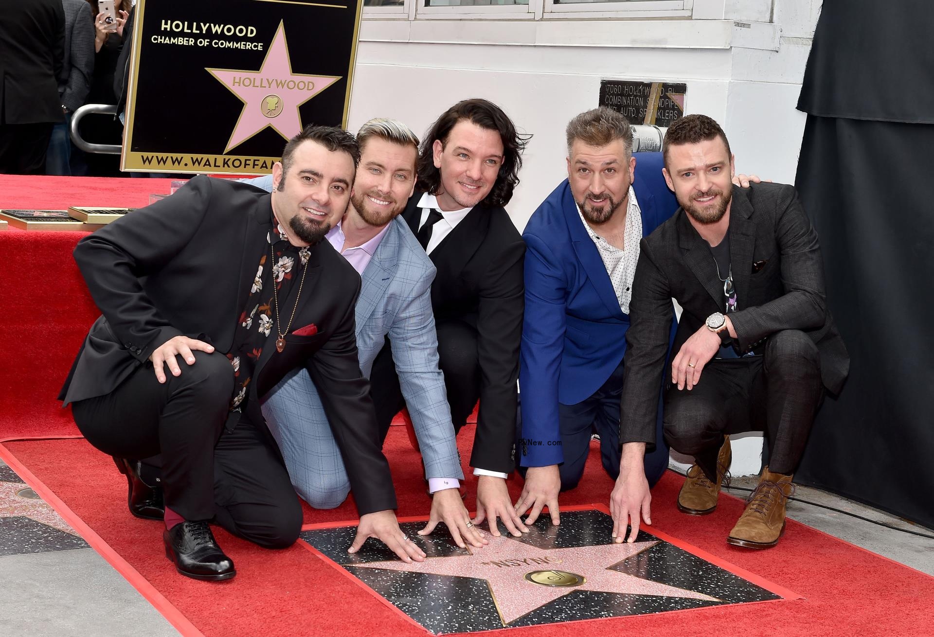 *NSYNC at the Hollywood Walk of Fame on April 30, 2018.