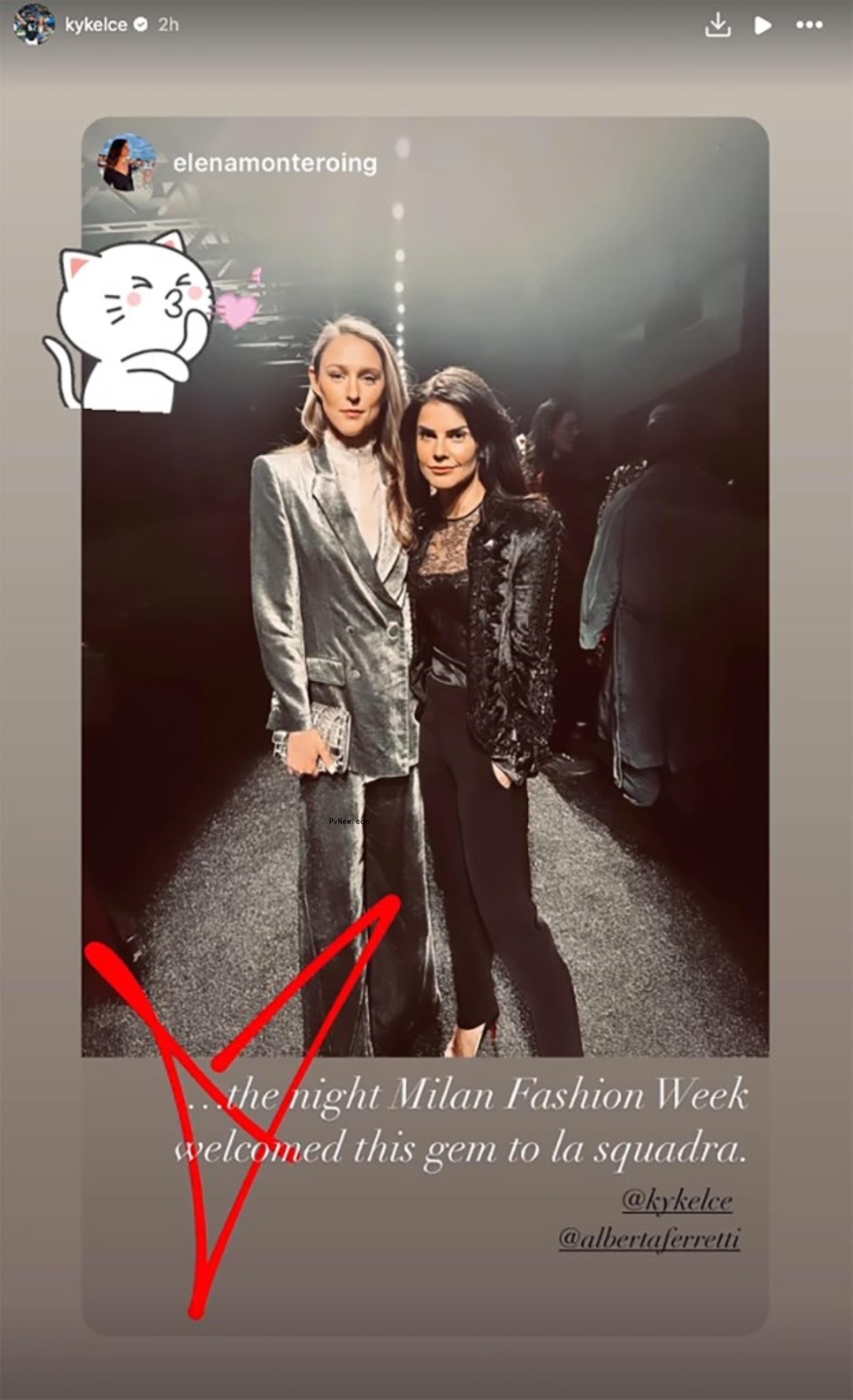 Kylie Kelce and Elena